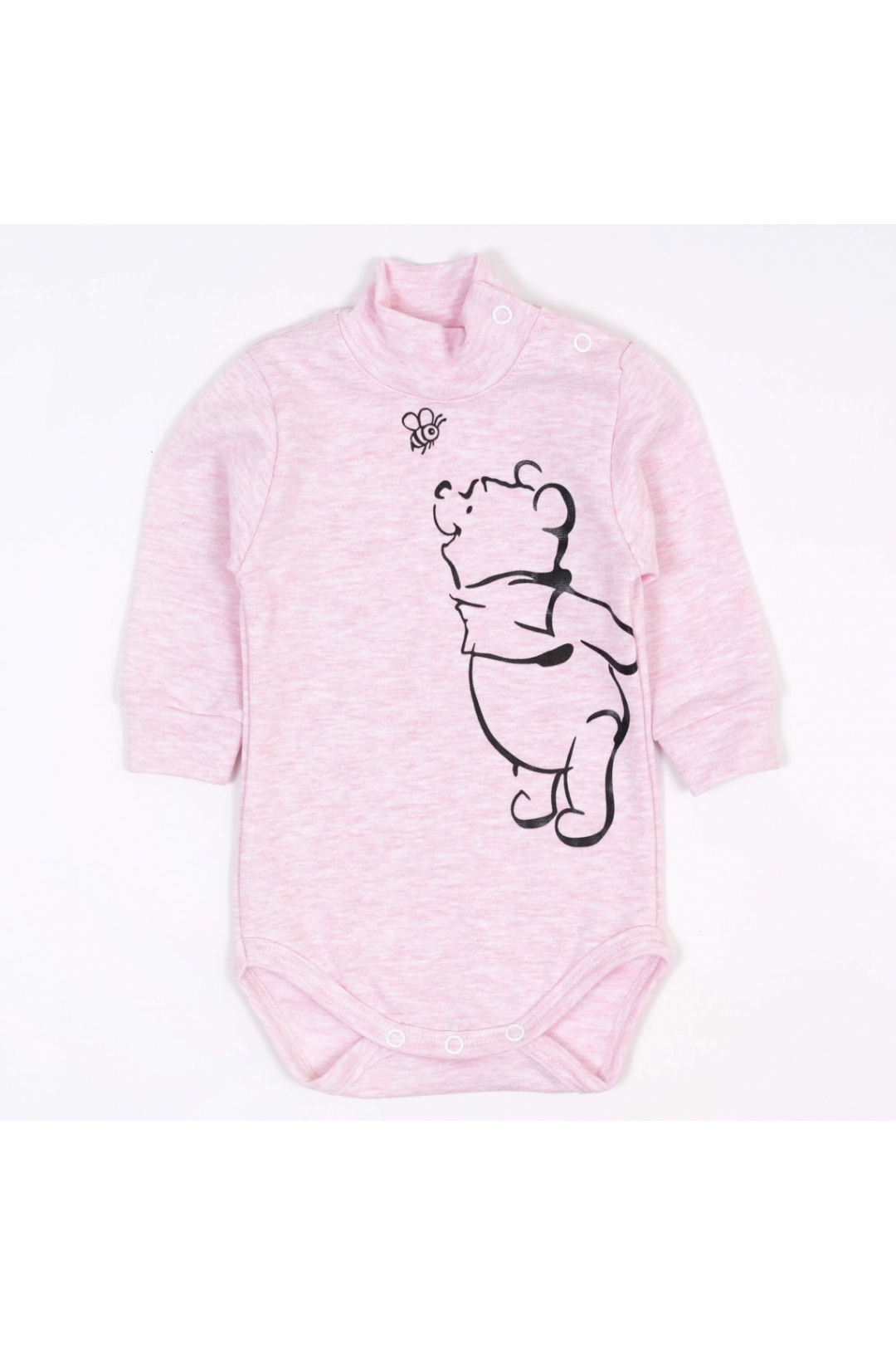 Боді для дівчинки  Вінні рожевий стрейч начісний
