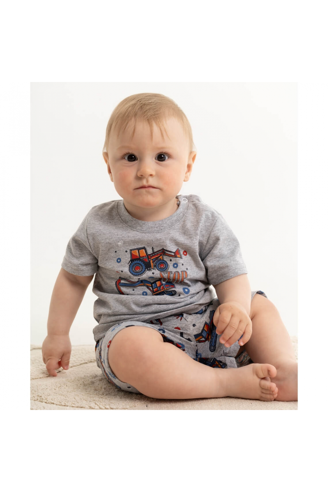 Комплект для хлопчика Техника сірий кулір