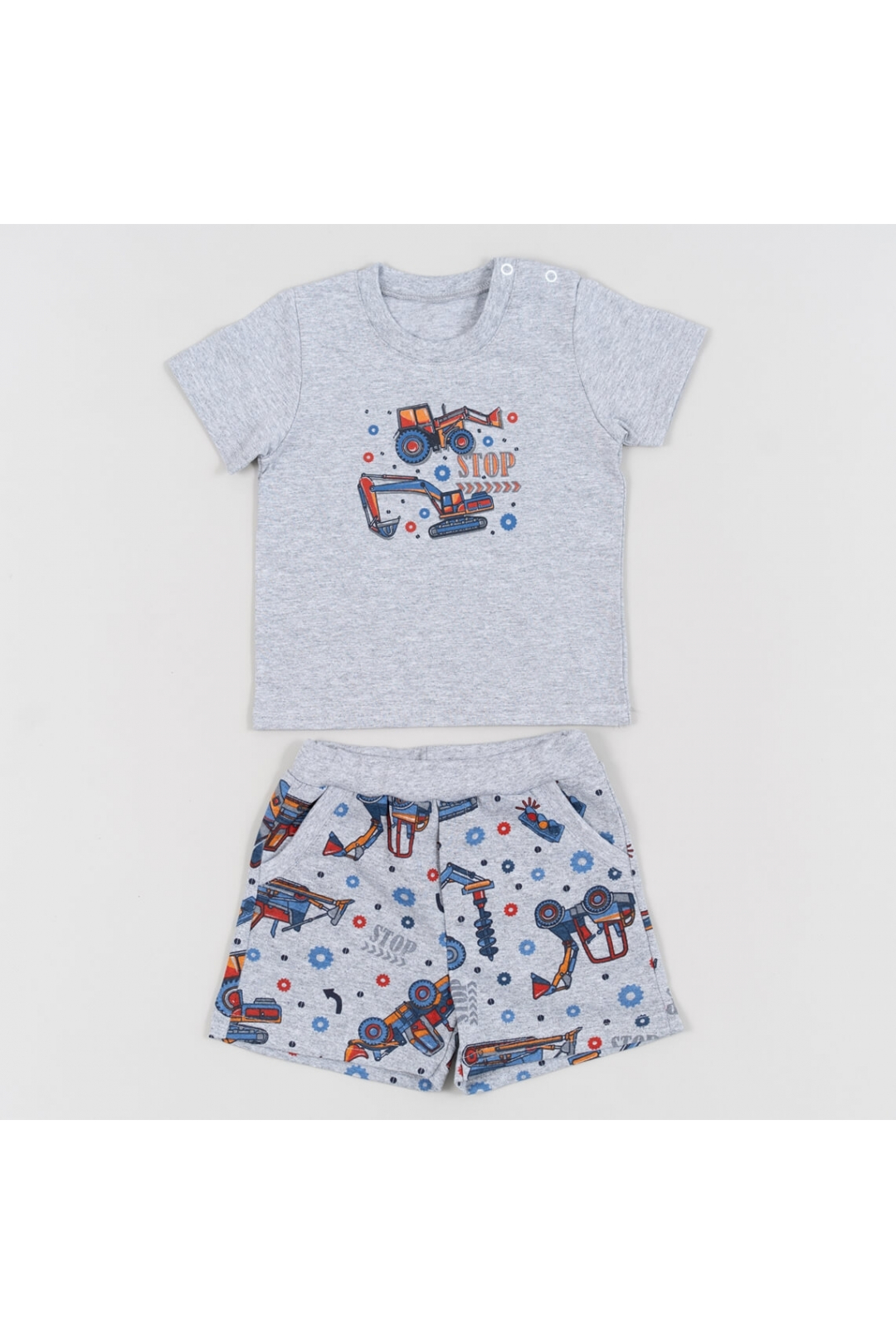 Комплект для хлопчика Техника сірий кулір