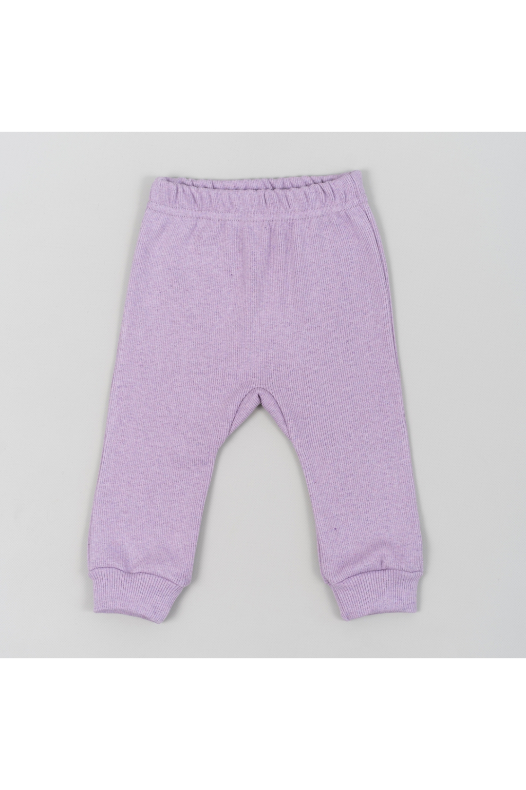 Щільні штанці для малят бузковий рубчик з начісом