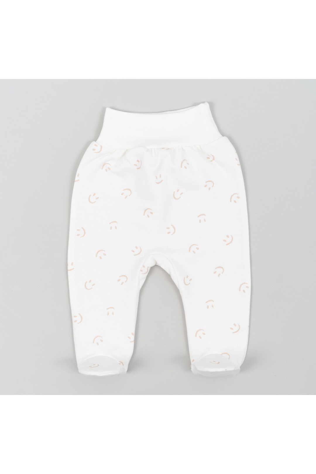 Повзунки для малят молочний Смайлик начіс (футер)