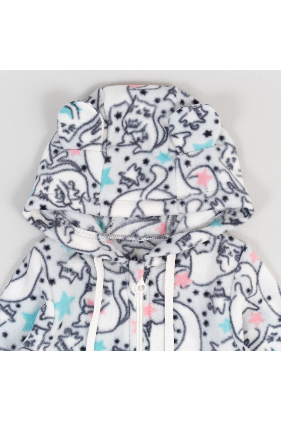 Комбінезони флісовий для малят сірий Котики мікрофліс