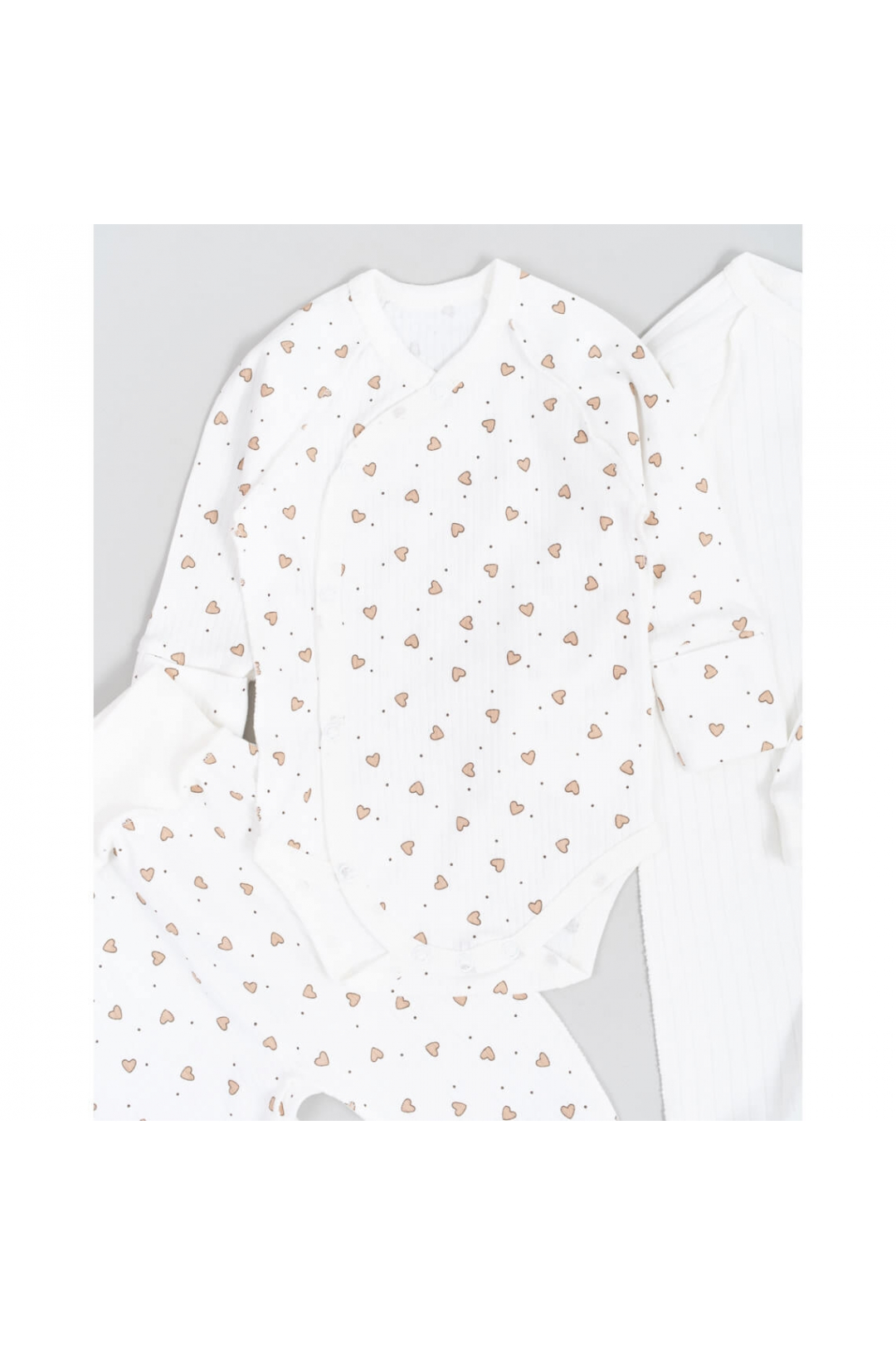 Комплект для новонароджених молочний інтерлок