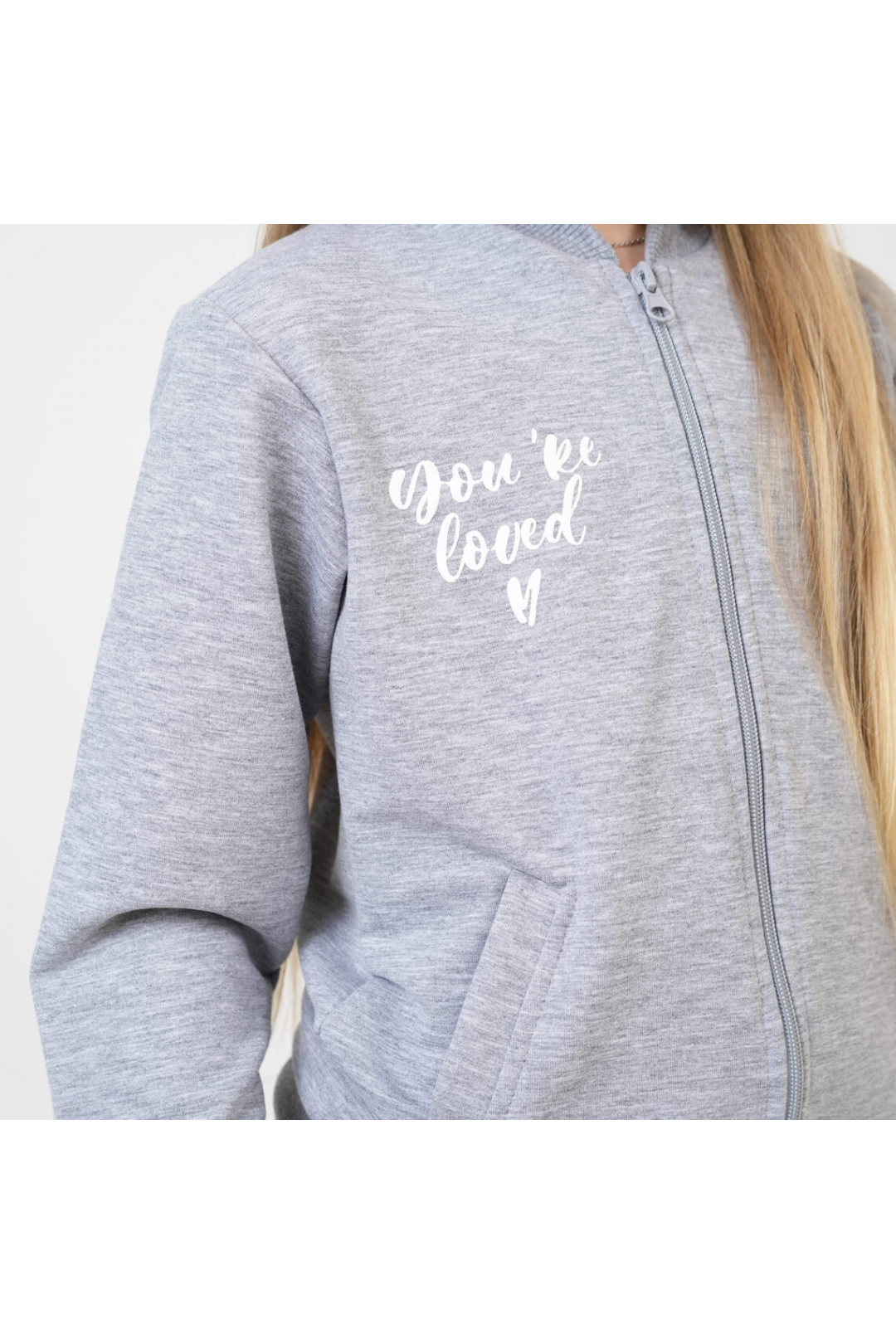 Костюм для дівчинки сірий меланж двонитка