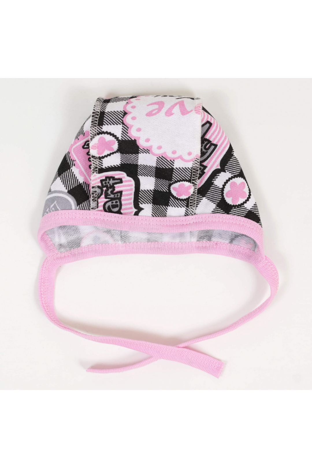 Чепчик ясельний рожевий начіс (футер)