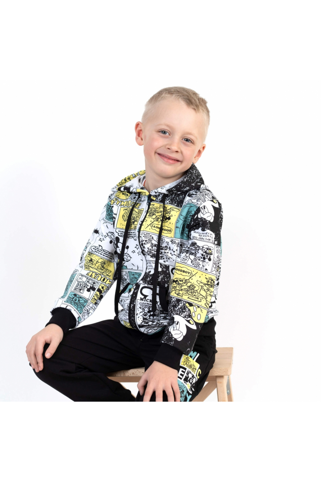 Костюм для хлопчика чорний двонитка