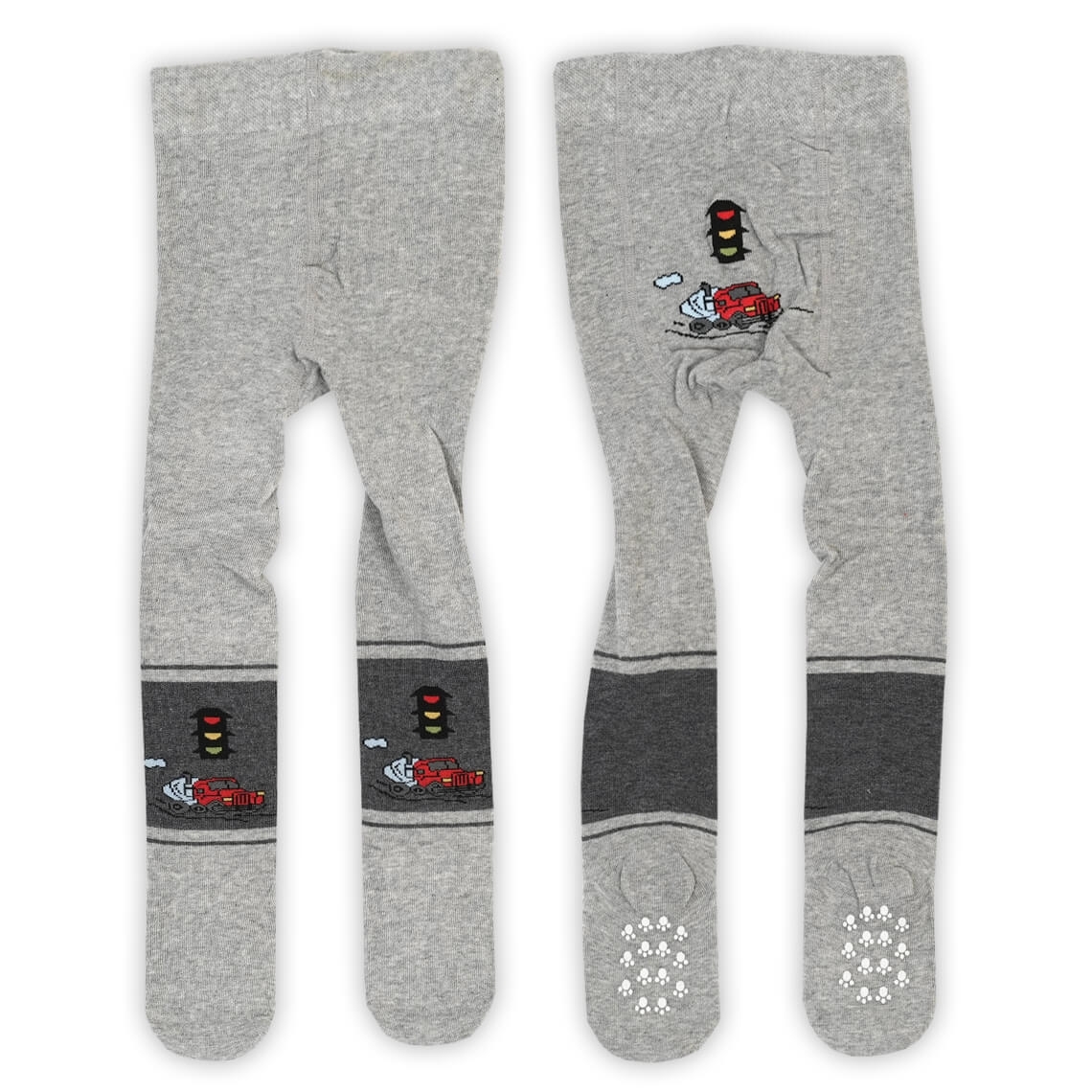 Колготки з антіковзянням під памперс для хлопчиків сірий бавовна