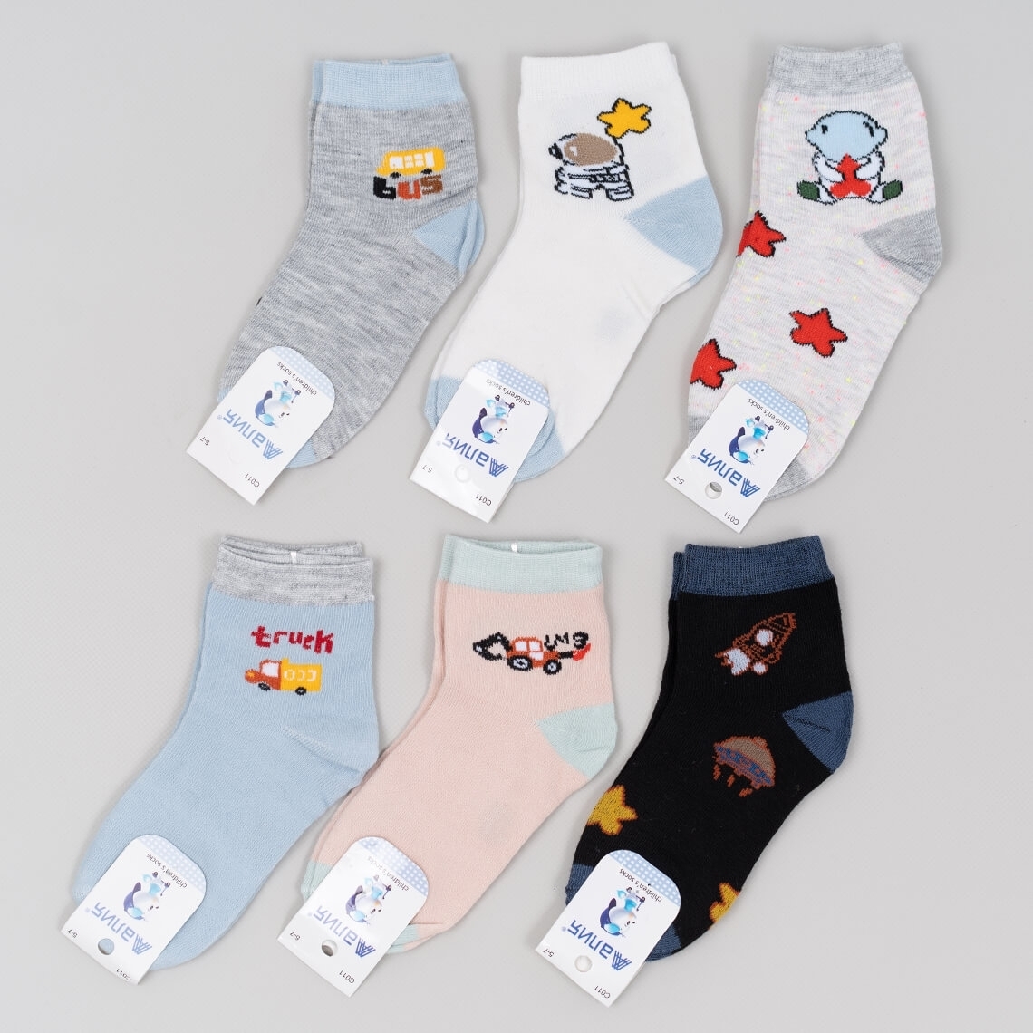 Шкарпетки для хлопчика світло-сірий бавовна