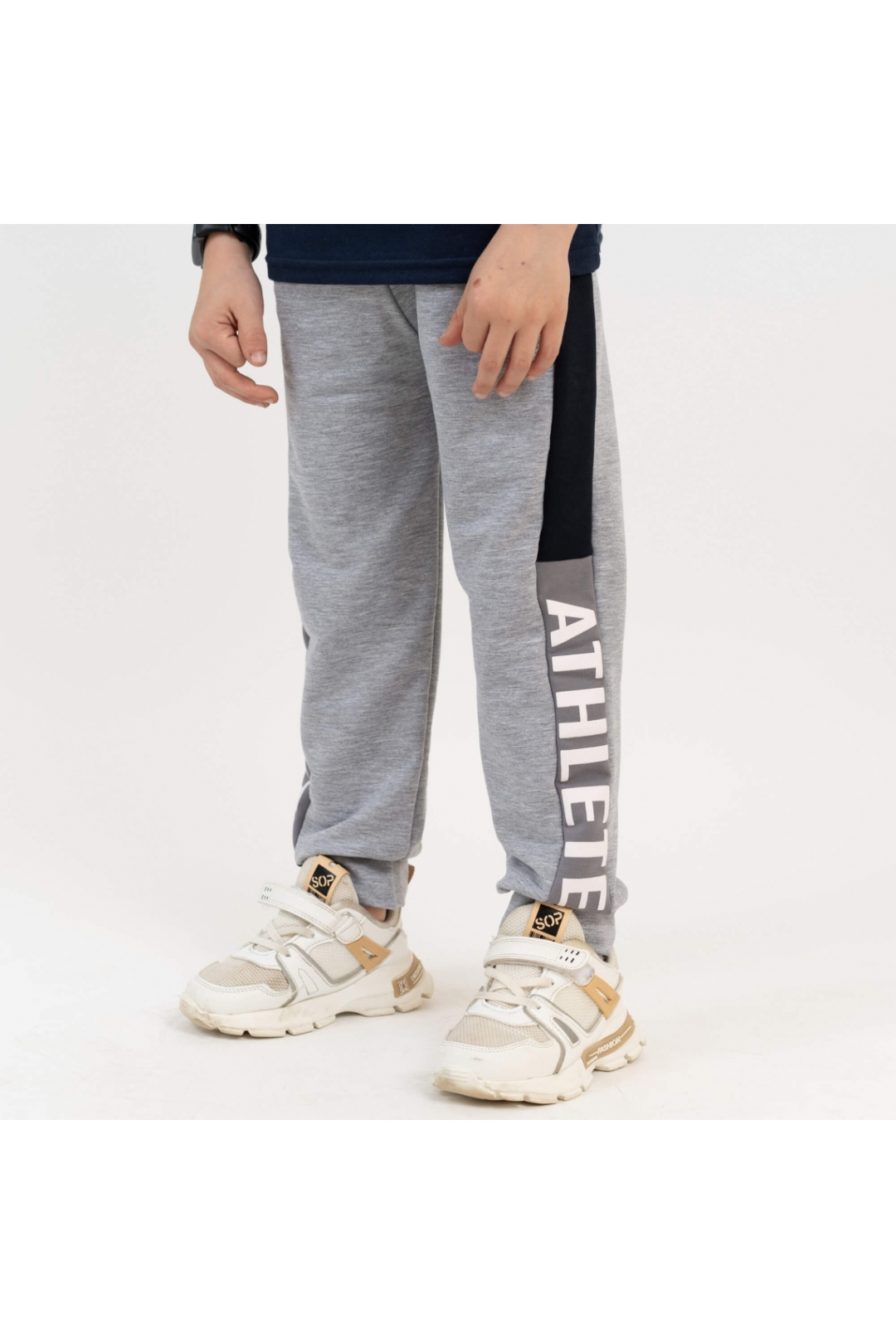 Штани для хлопчиків сірий інтерлок