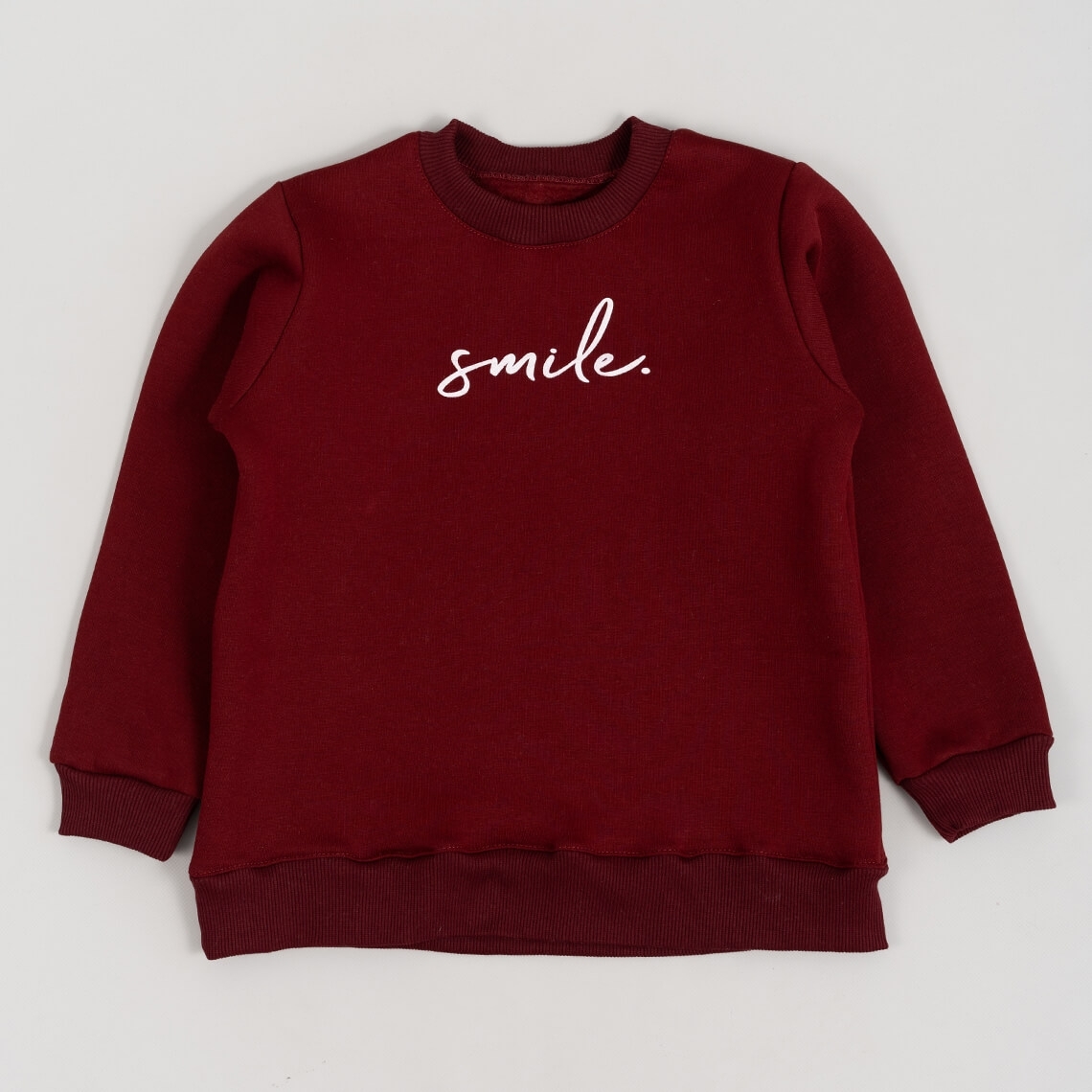 Світшот для дівчинки бордо тринитка на флісі