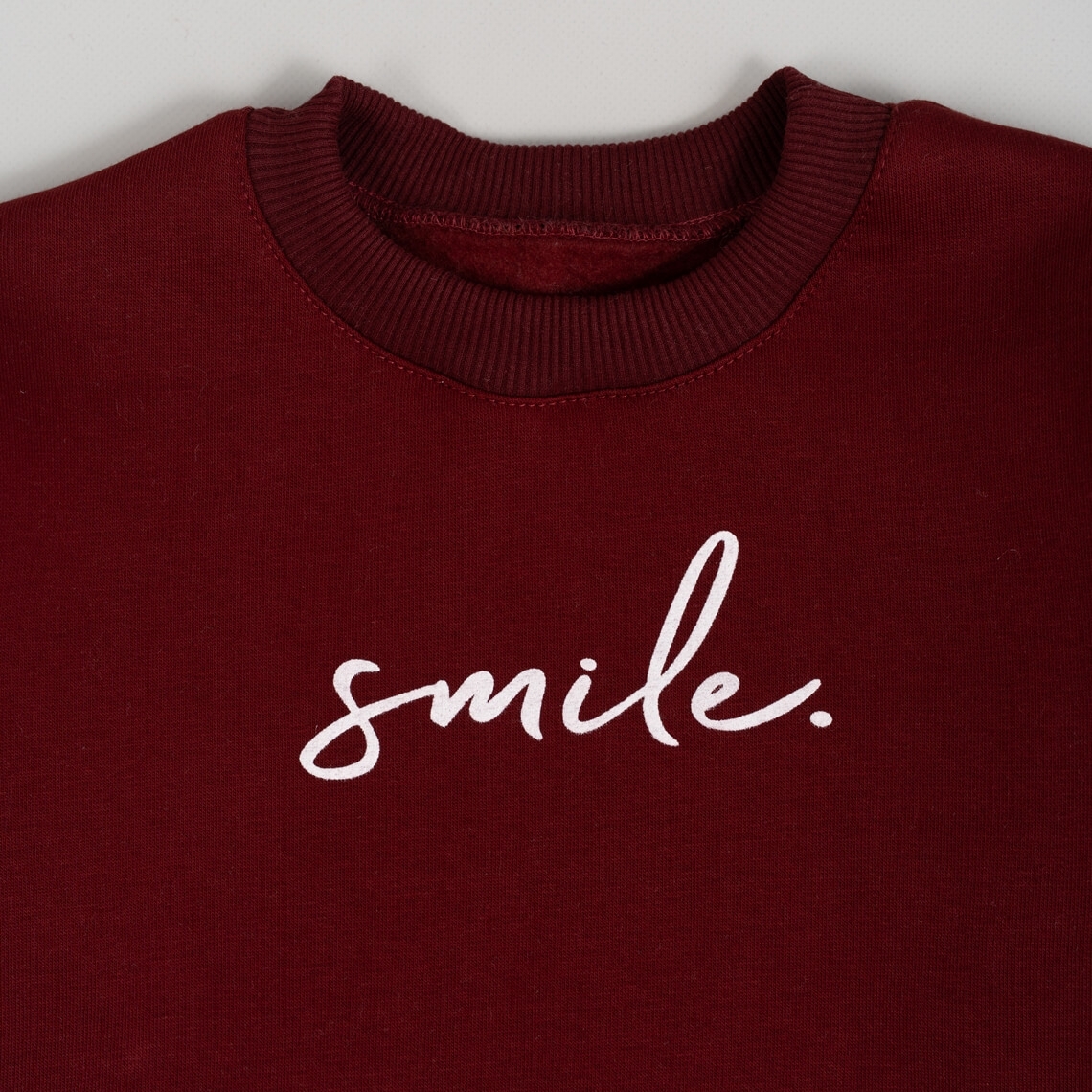 Світшот для дівчинки бордо тринитка на флісі