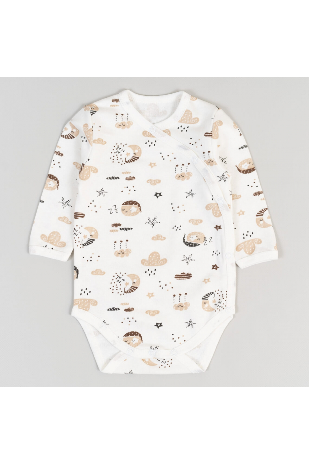 Боді для малят Тучки молочний начіс (футер)