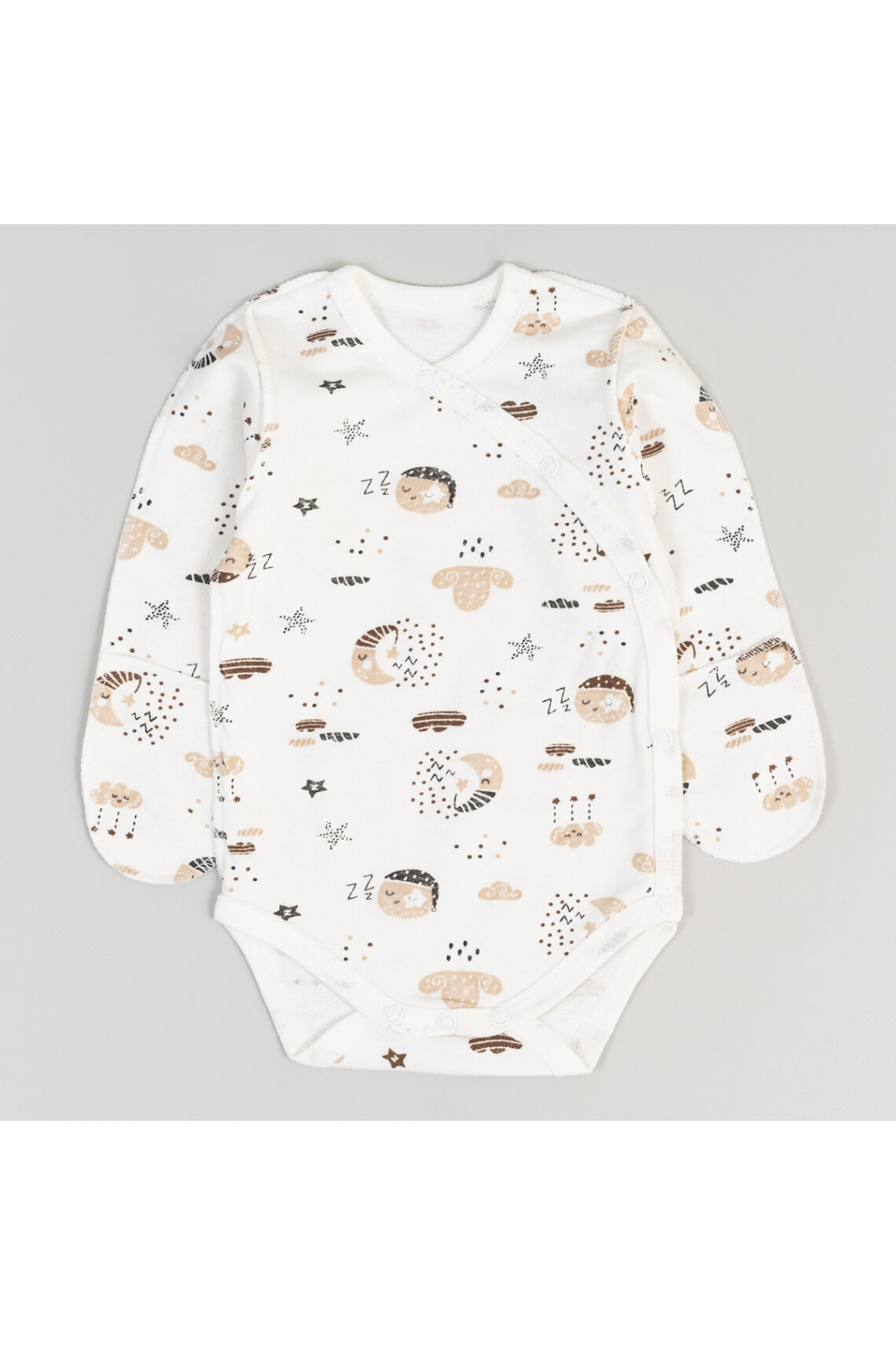 Боді для малят Тучки молочний начіс (футер)