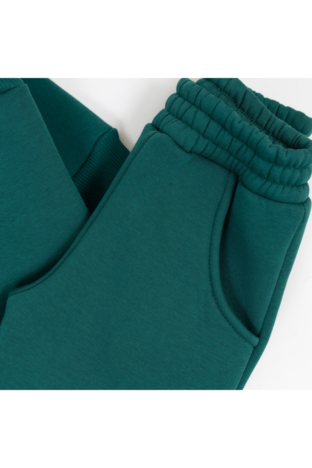 Костюм теплий  для дівчинки смарагдовий тринитка на флісі