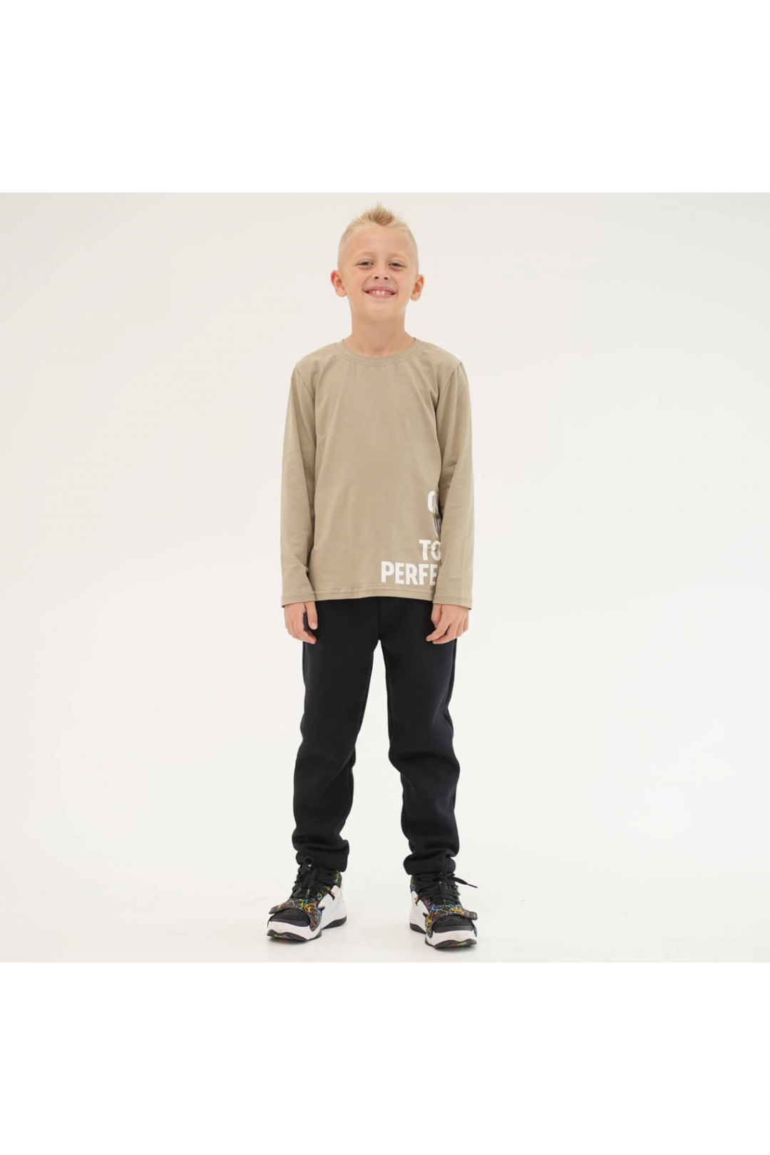 Лонгслів для хлопчика олива фулікра