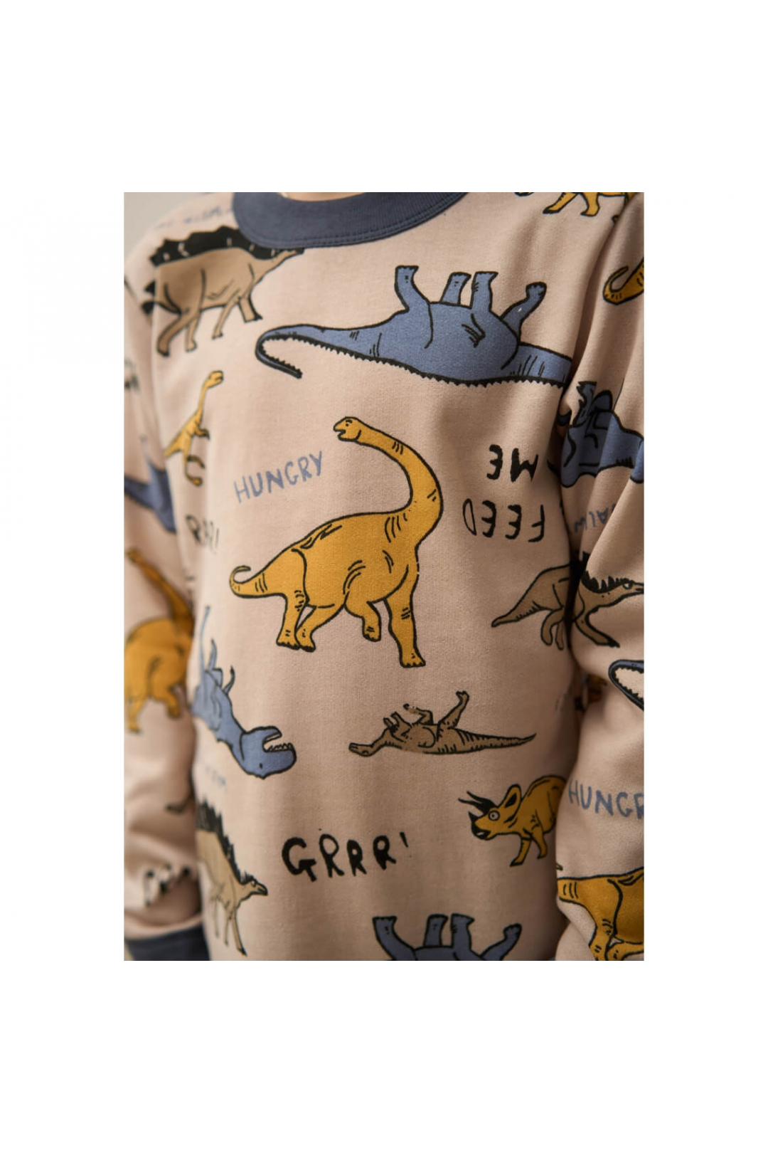 Піжама для  хлопчика Діно бежевий начіс (футер)