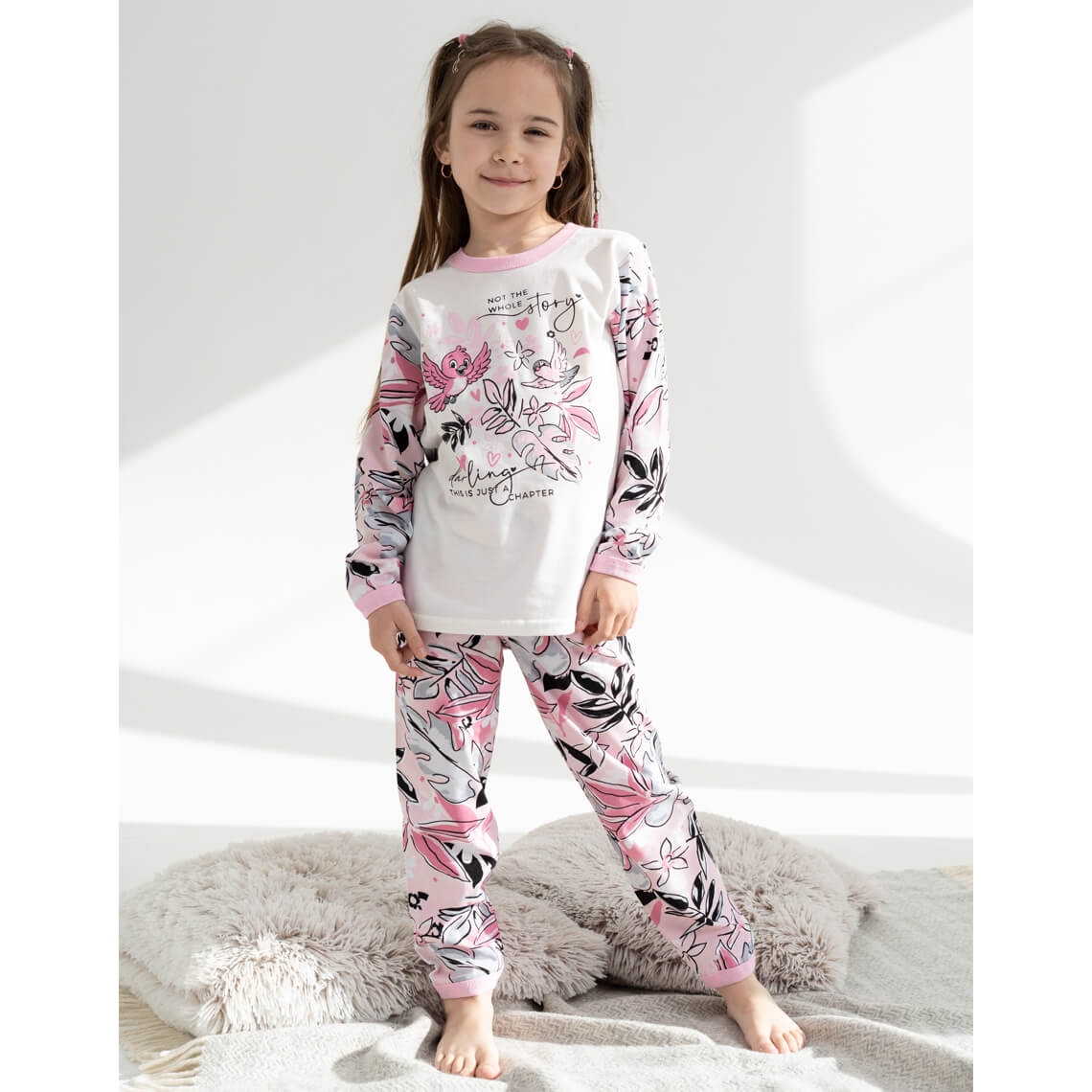 Піжама для дівчинки рожевий кулір