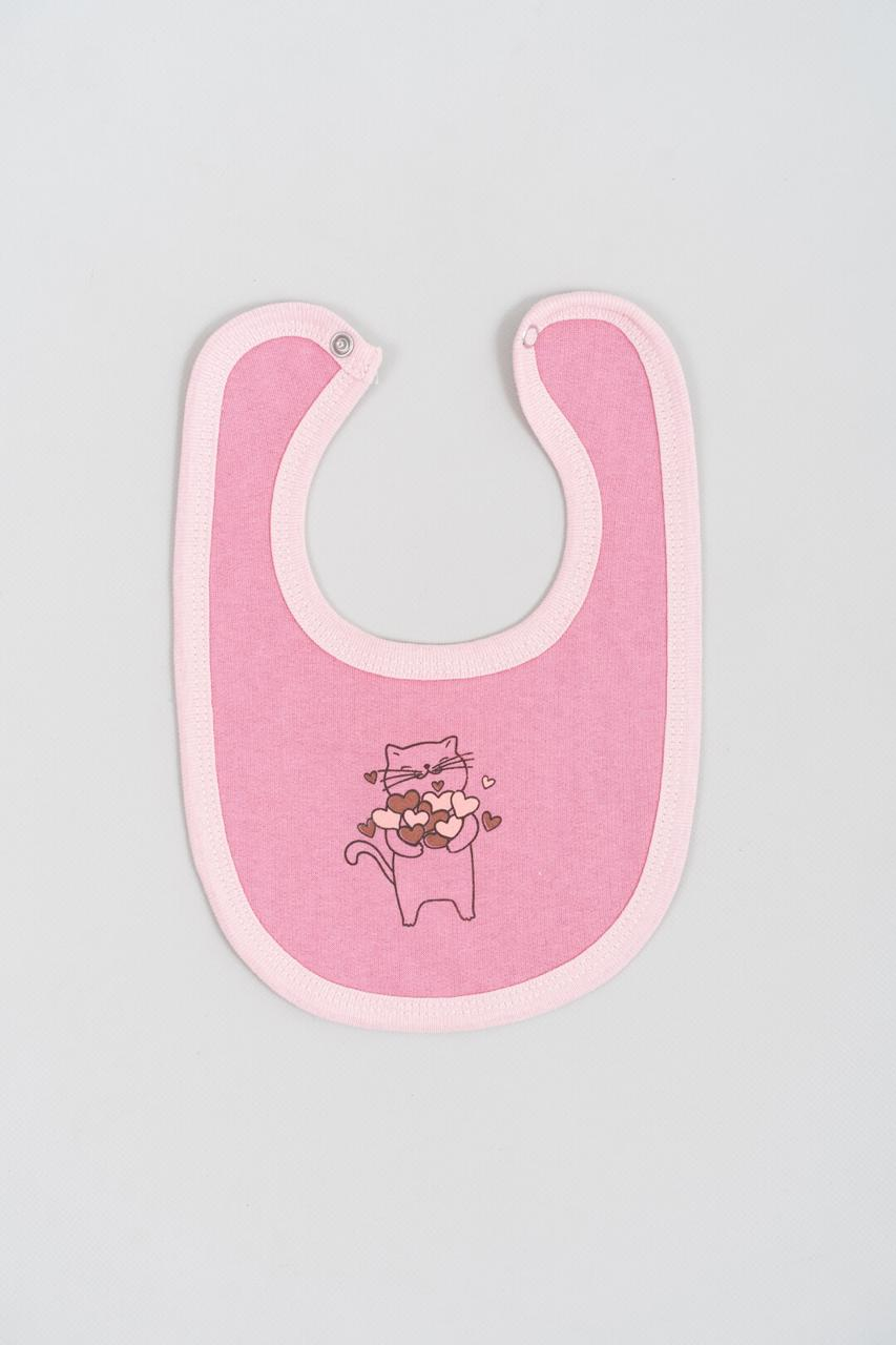 Слинявчик дитячий  Котик ліловий начіс (футер)