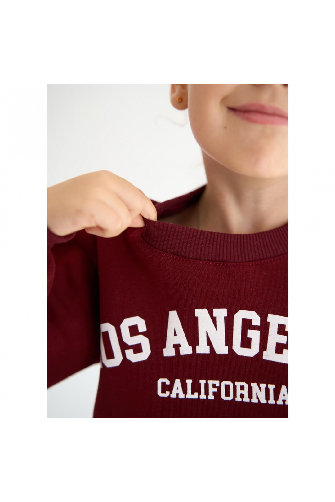 Костюм теплий для дівчинки бордо тринитка на флісі