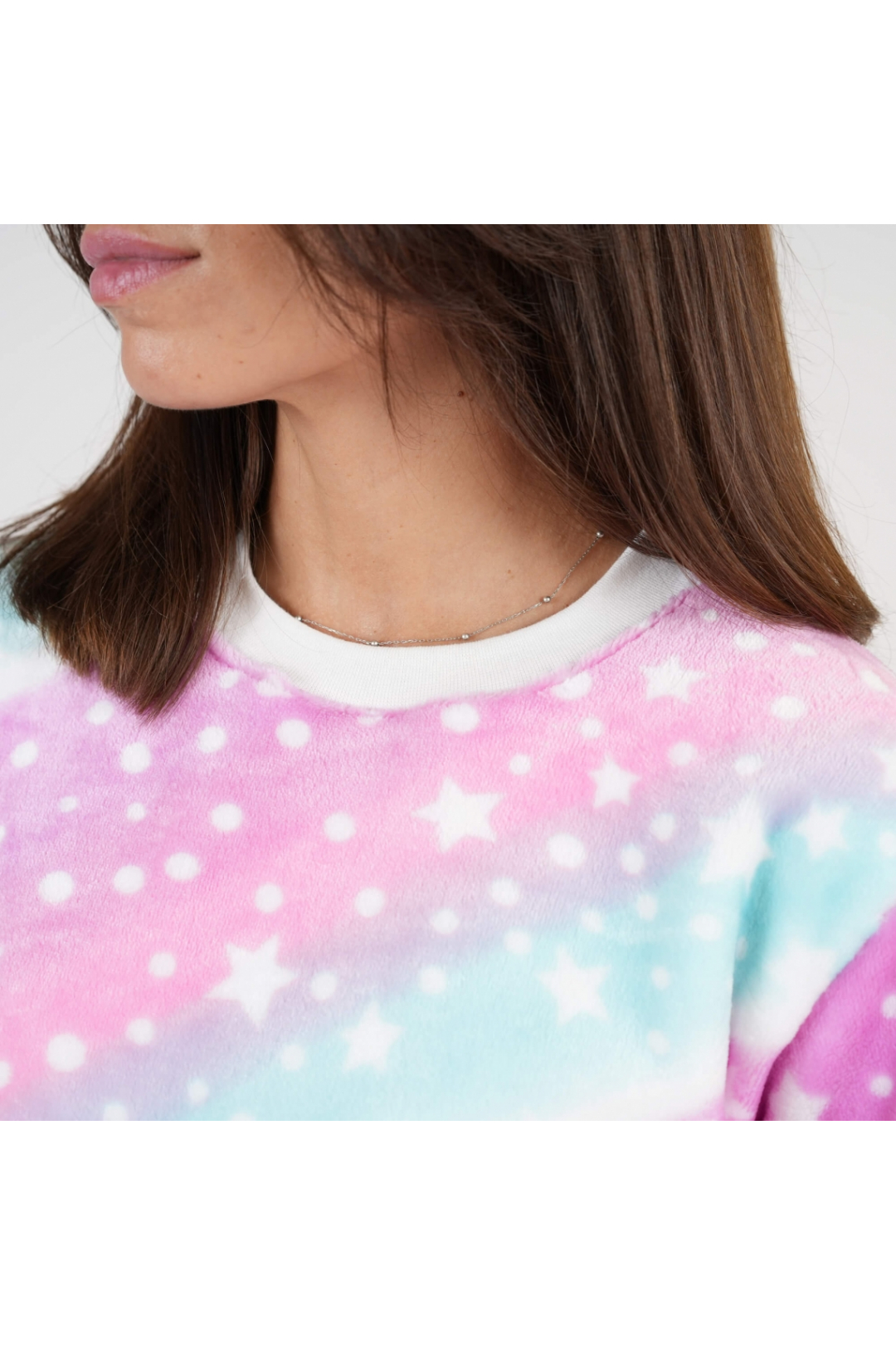 Піжама тепла жіноча Зірочки різнокольоровий велсофт