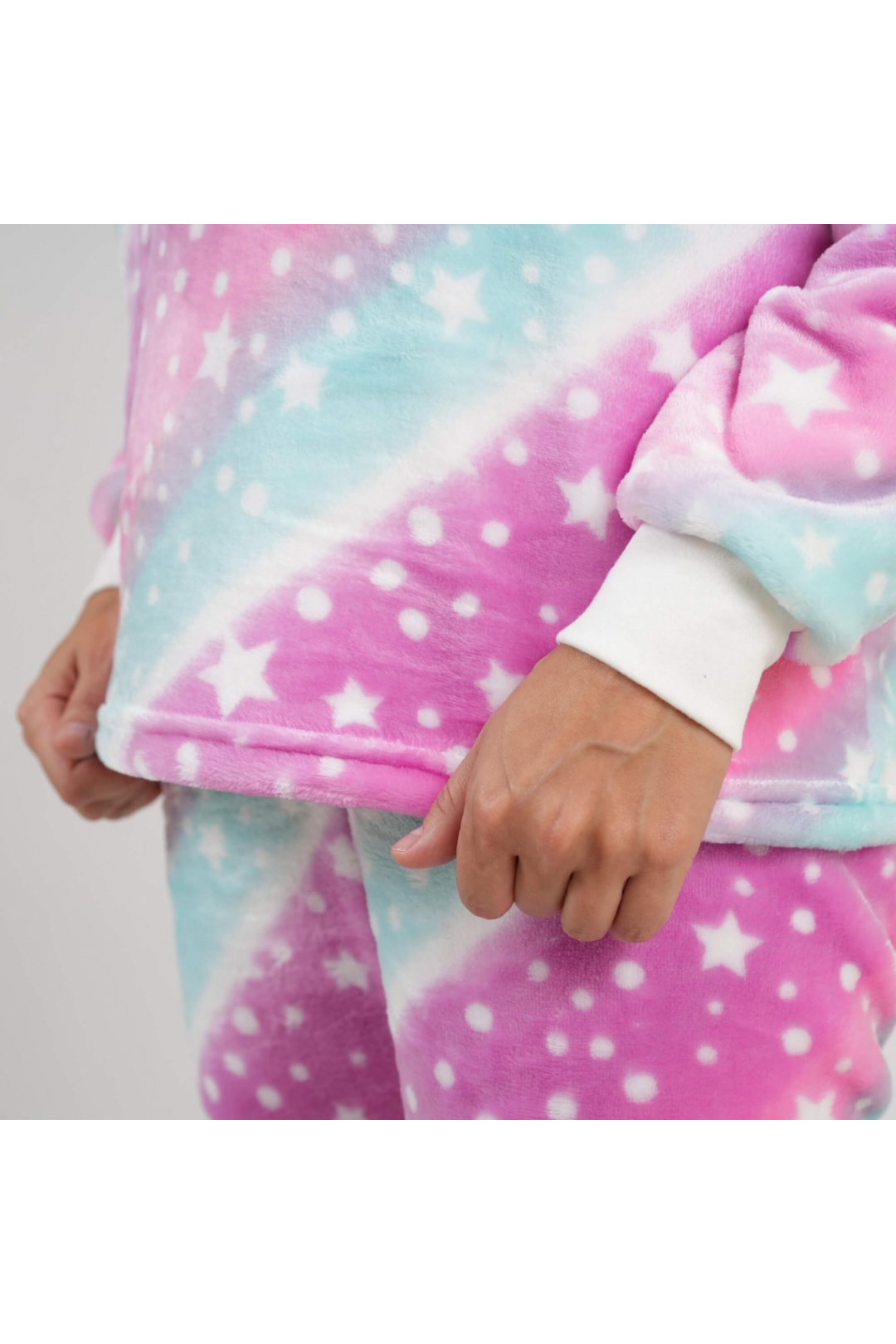 Піжама тепла жіноча Зірочки різнокольоровий велсофт