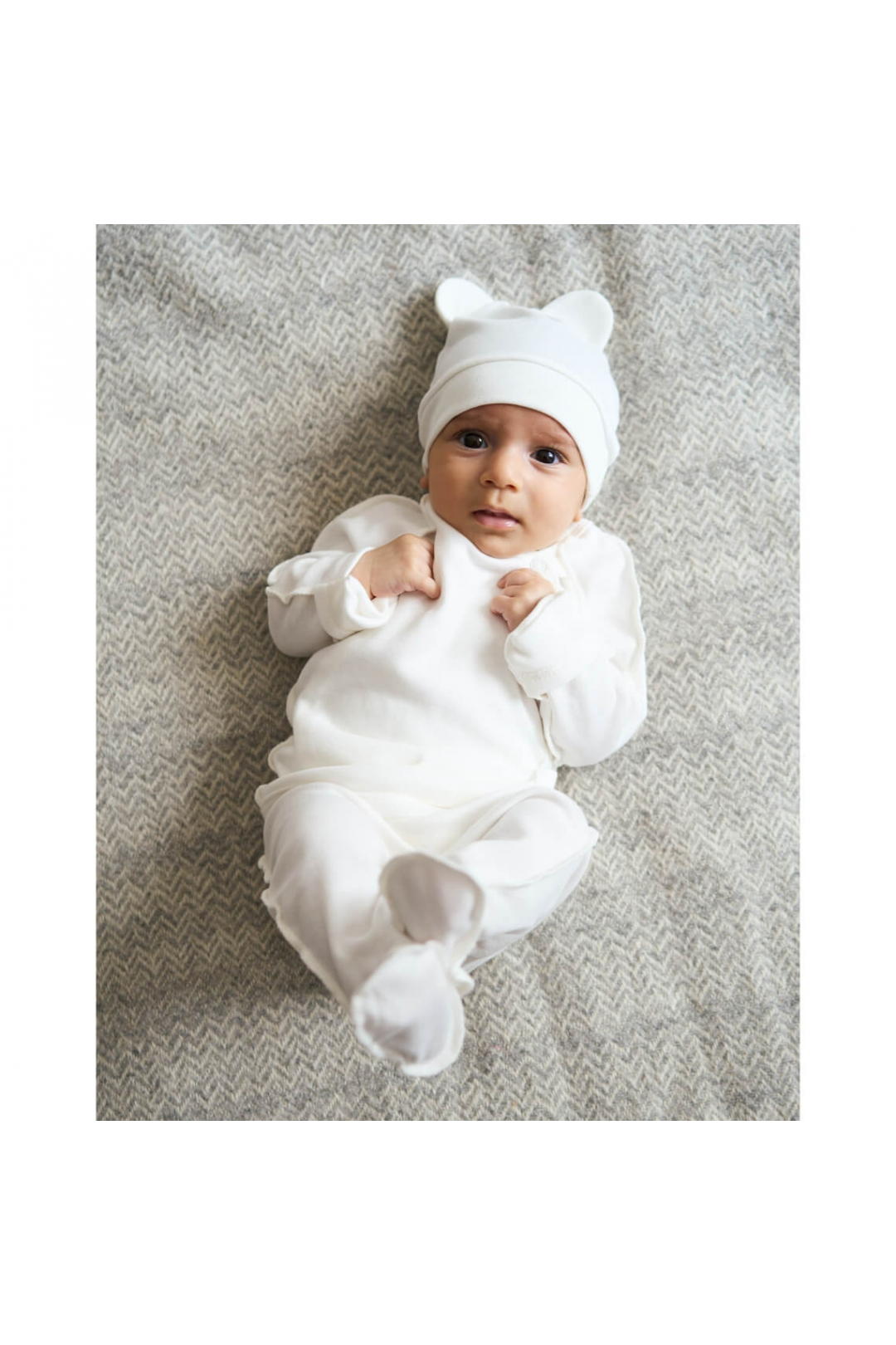 Комплект для новонароджених білий інтерлок пеньє