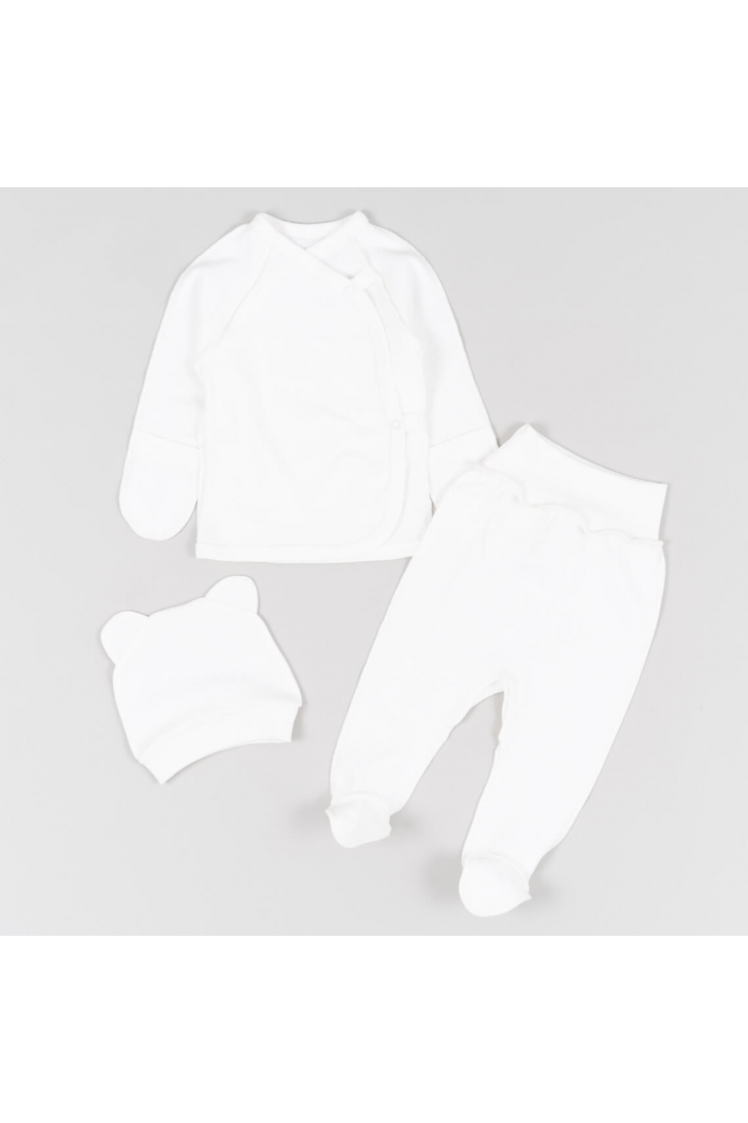 Комплект для новонароджених білий інтерлок пеньє