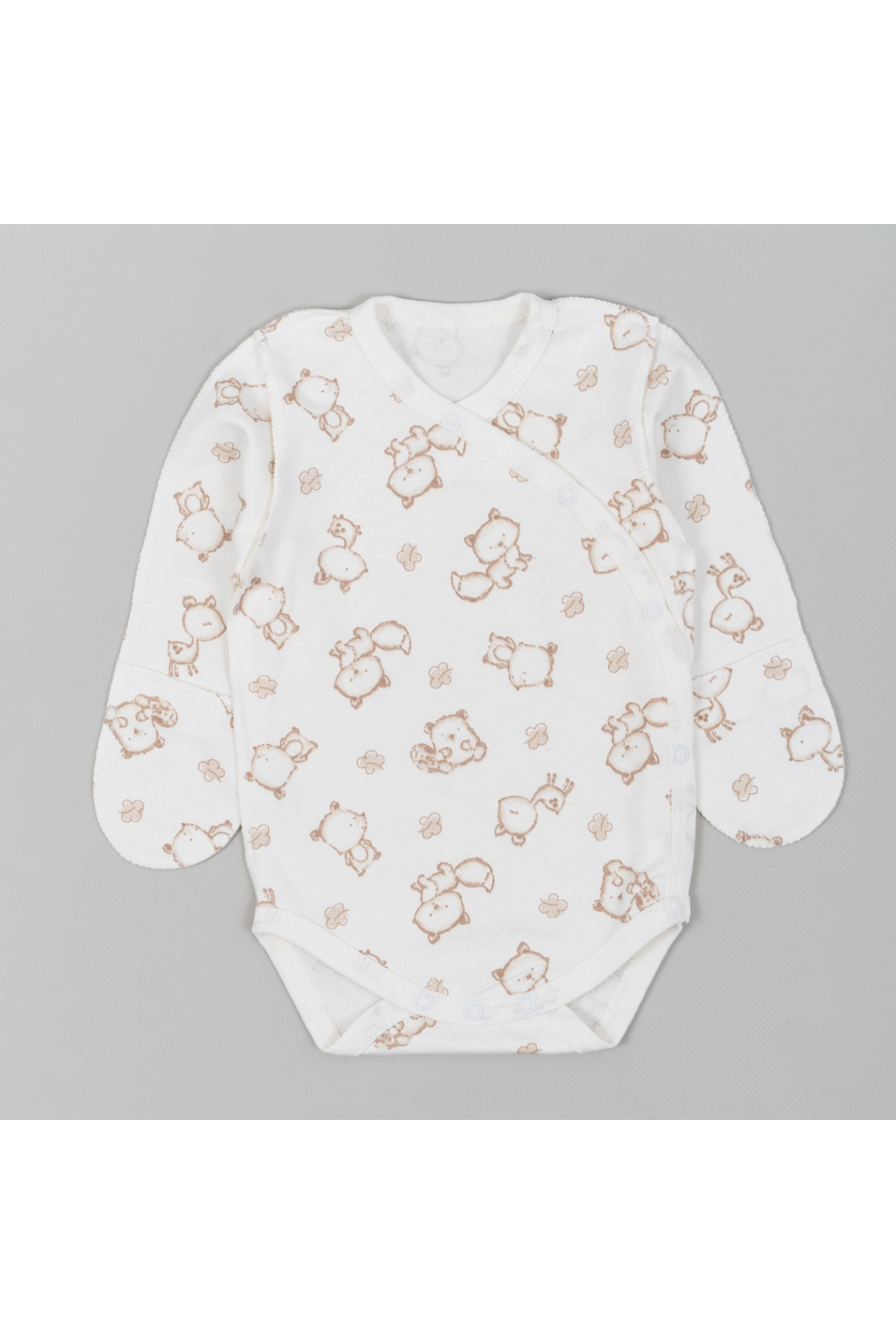 Боді для малят Звірята молочний начіс (футер)