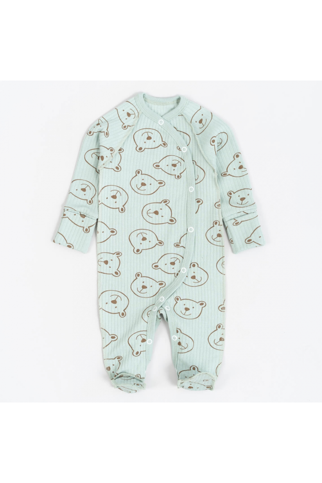 Чоловічок для новонароджених олива Ведмедики інтерлок