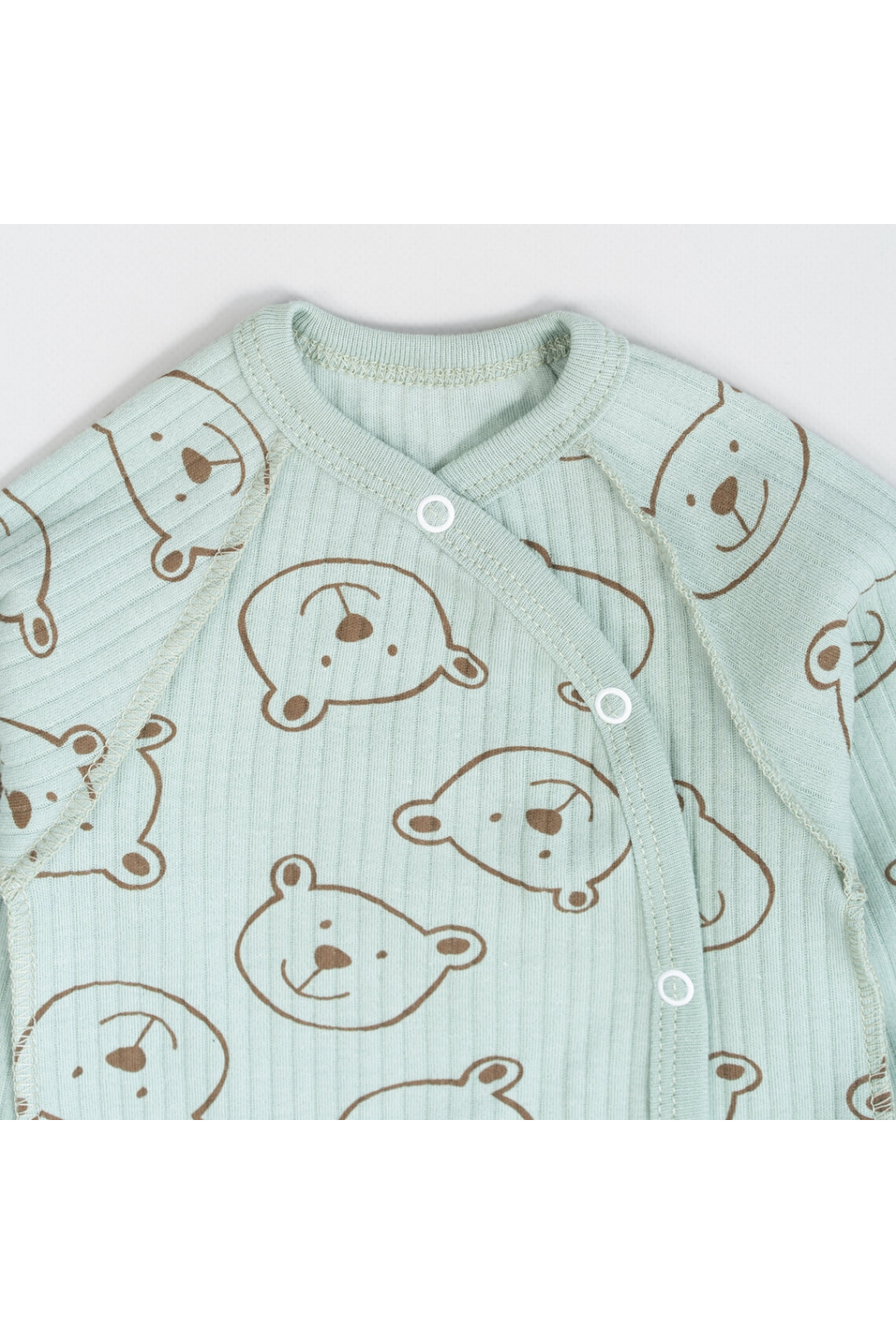 Чоловічок для новонароджених олива Ведмедики інтерлок