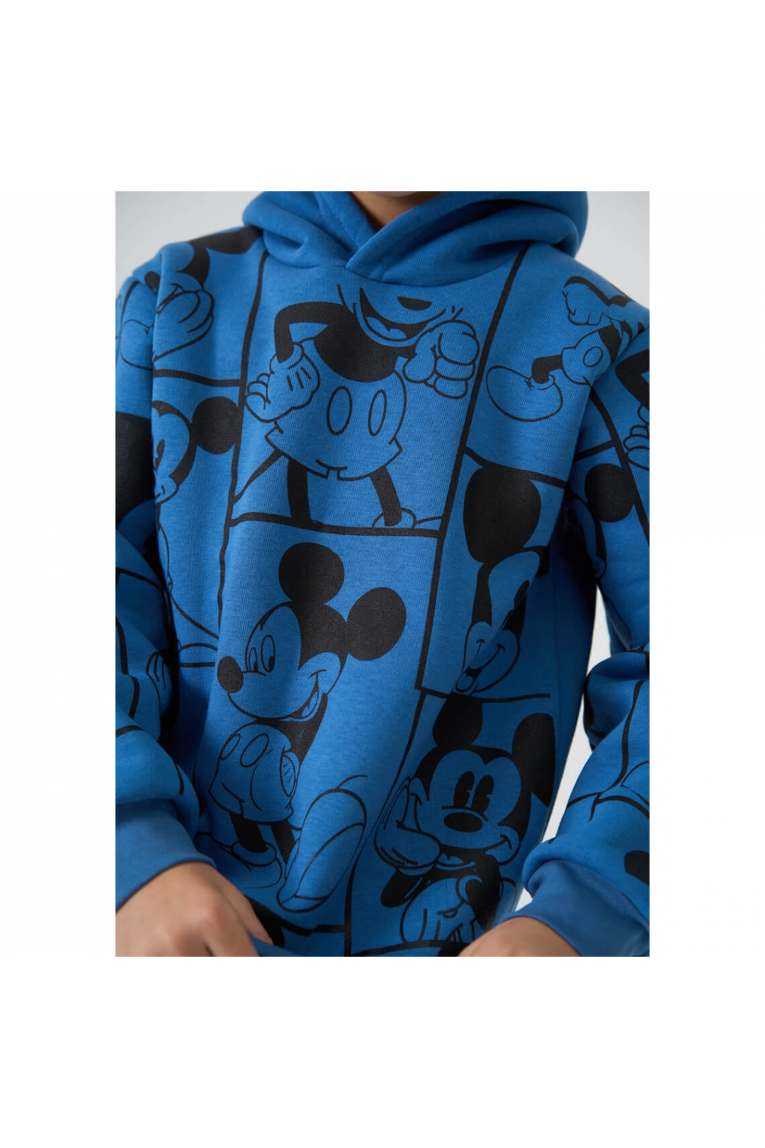 Худі для хлопчика синій тринитка на флісі