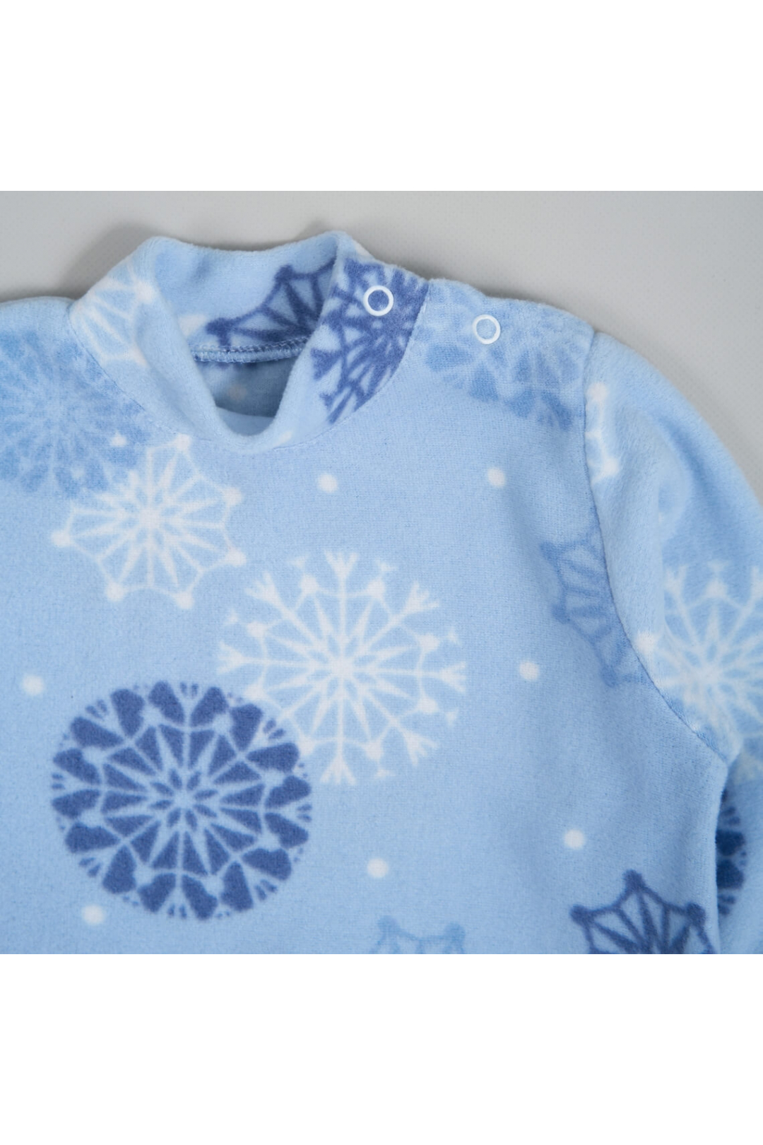 Джемпер для дівчинки Сніжинки  блакитний флис