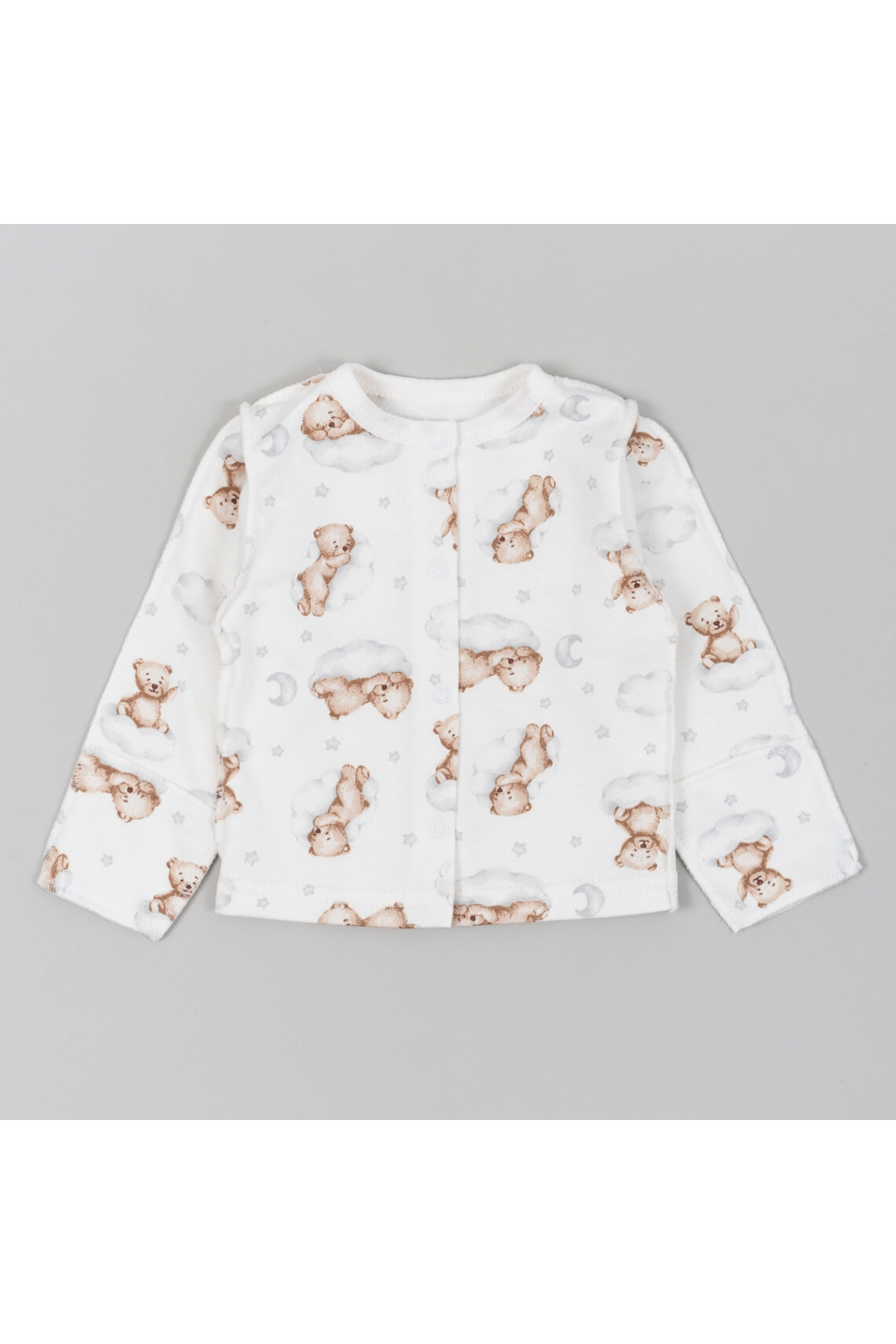 Кофтинка для новонароджених молочний Хмаринка начіс(футер)