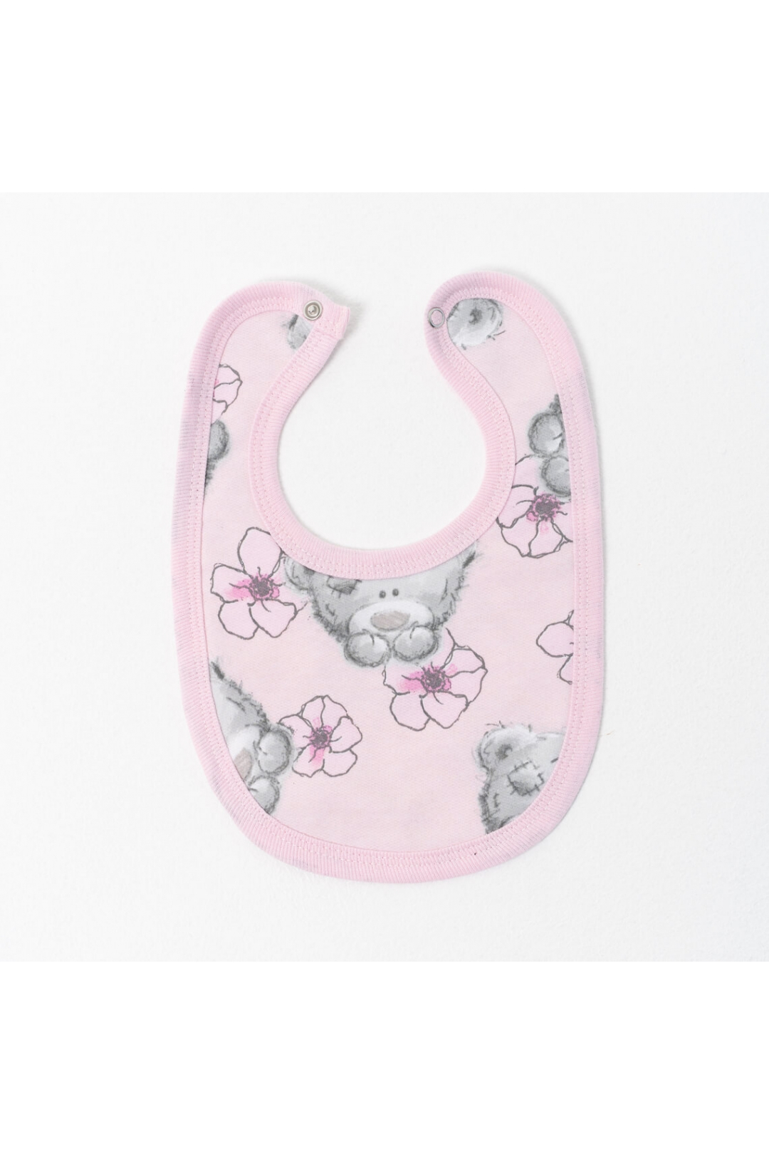 Слинявчик дитячий  Ведмедики рожевий начіс (футер)