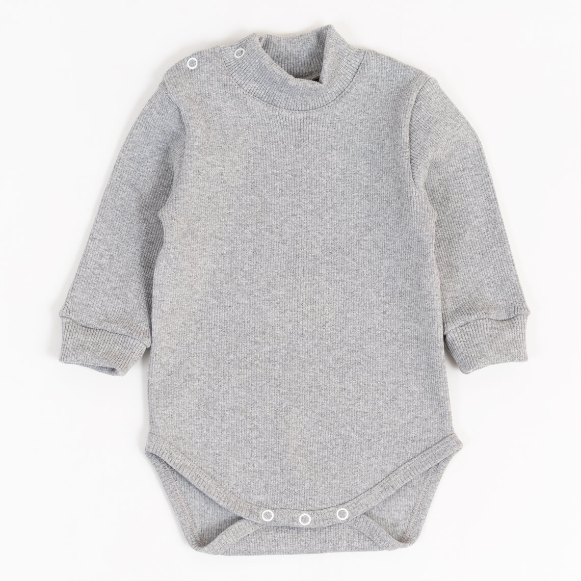 Боді для малюків сірий рубчик з начісом