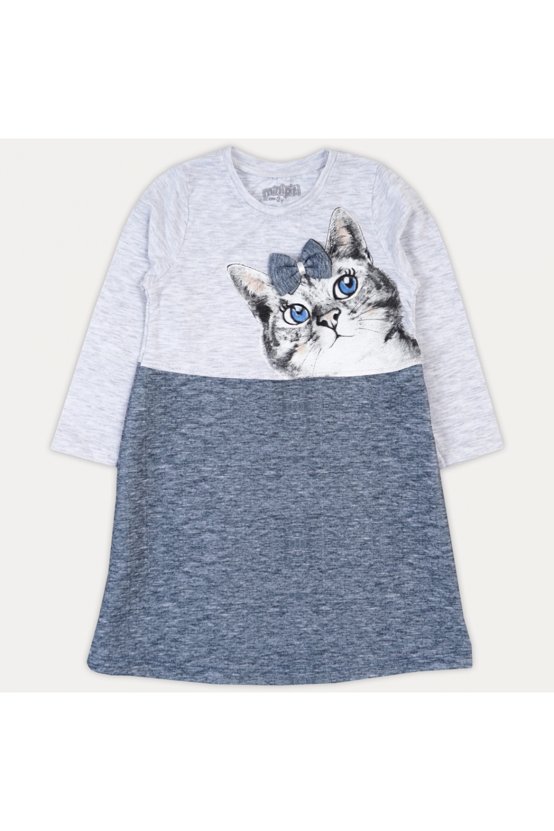 Сукня для дівчинки Котик темно-синій капітон