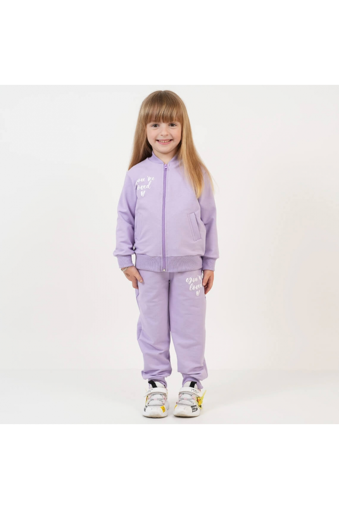 Костюм для дівчинки бузковий двонитка