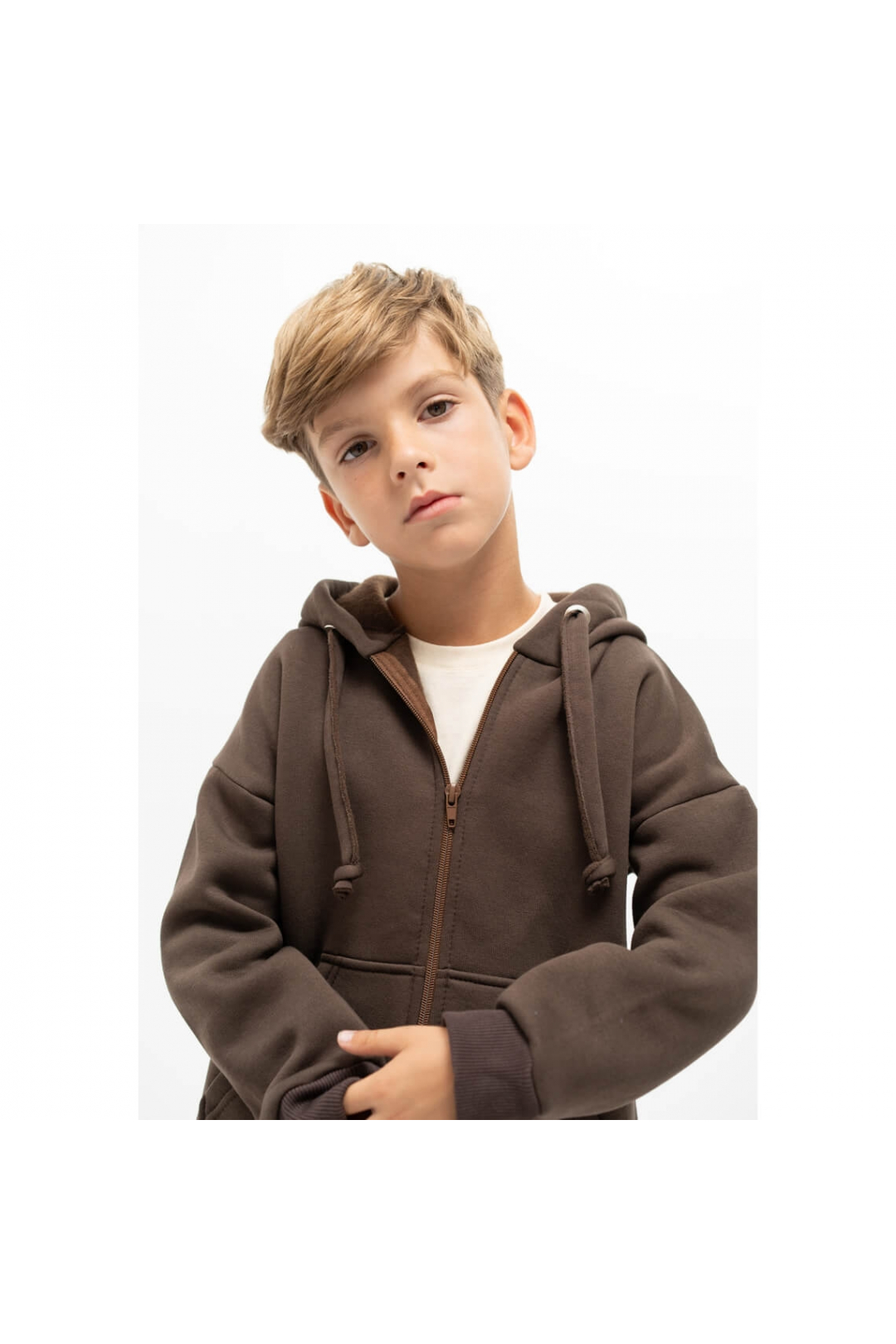 Костюм для  хлопчика шоколад тринитка на флісі