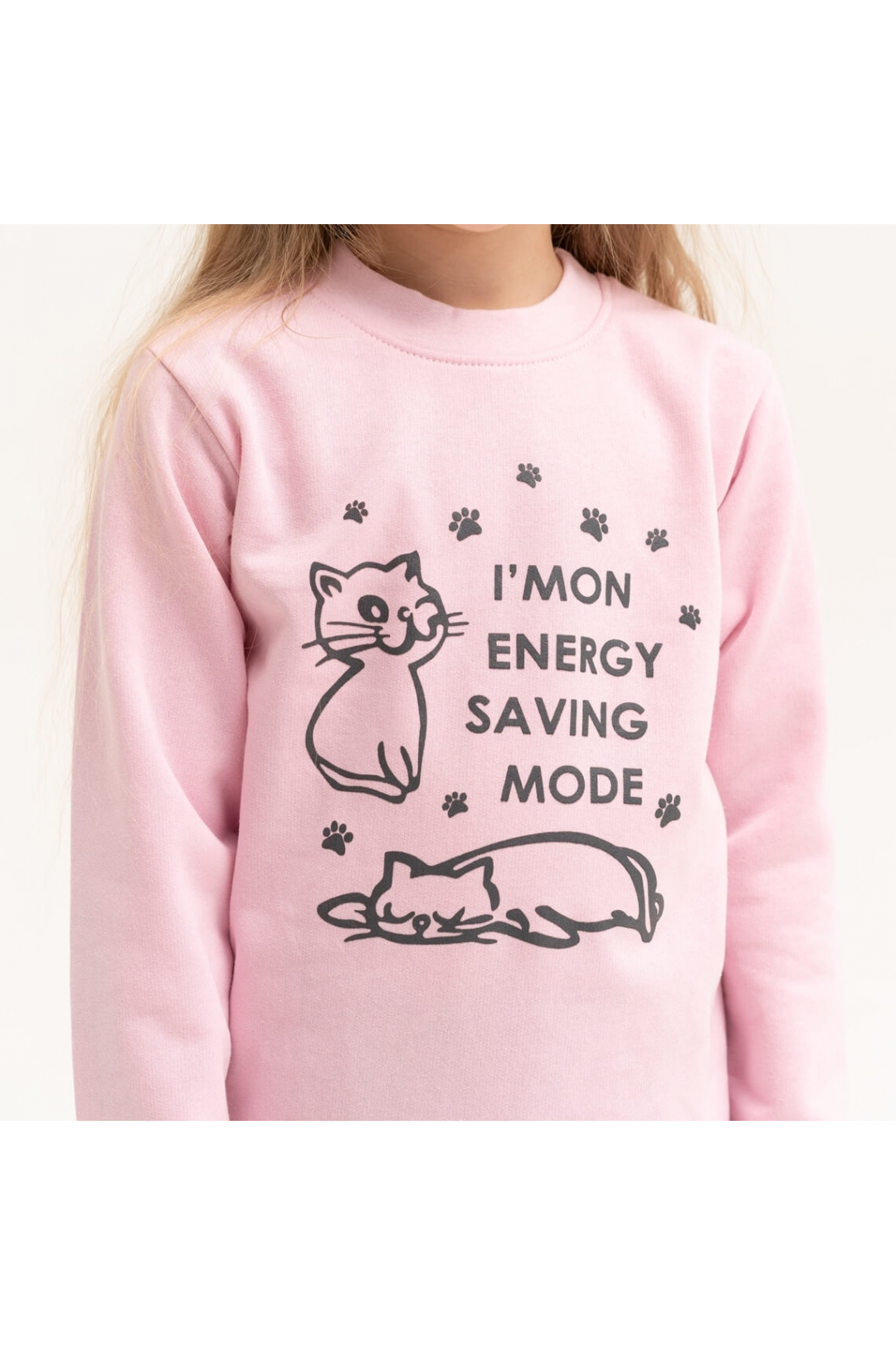 Піжама  для дівчинки Киці рожева начіс (футер)