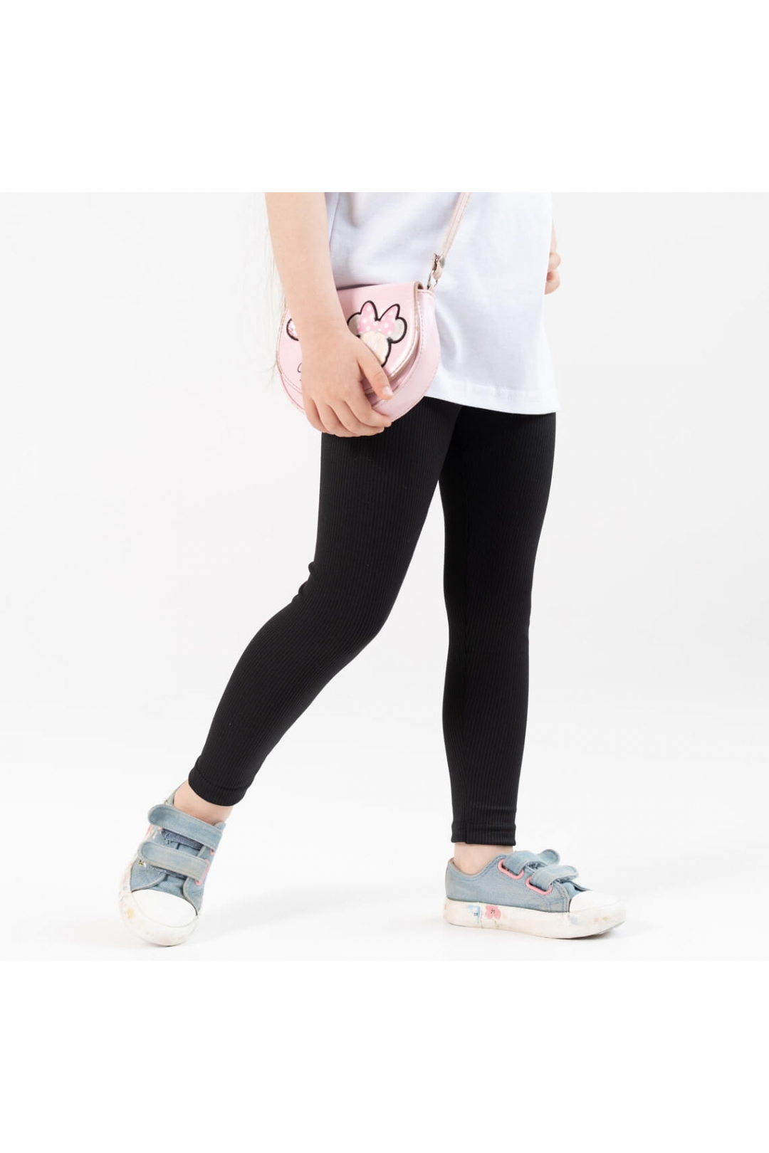 Лосіни для дівчинки чорний рубчик-мустанг