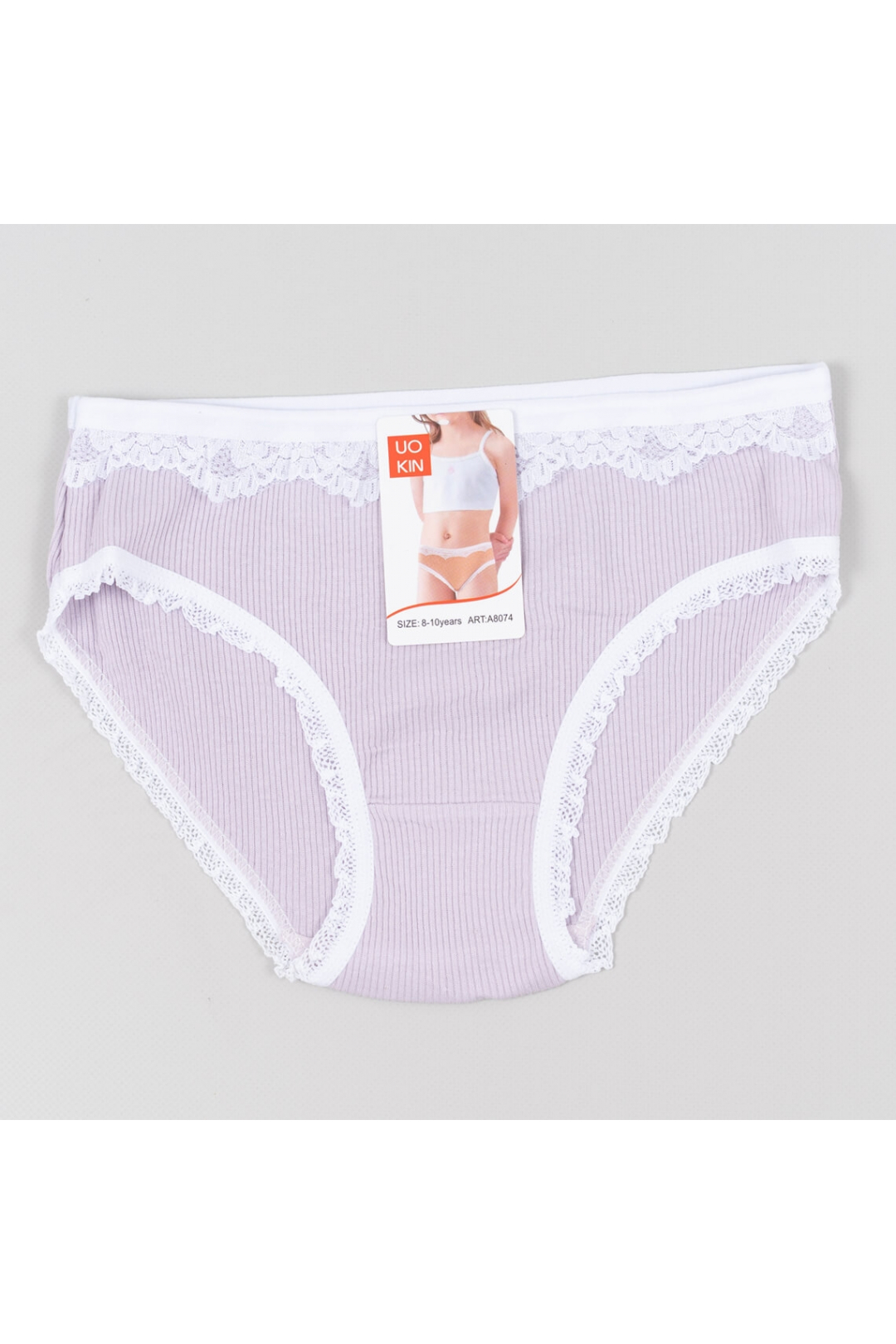Трусики для дівчинки бузковий рубчик-преміум