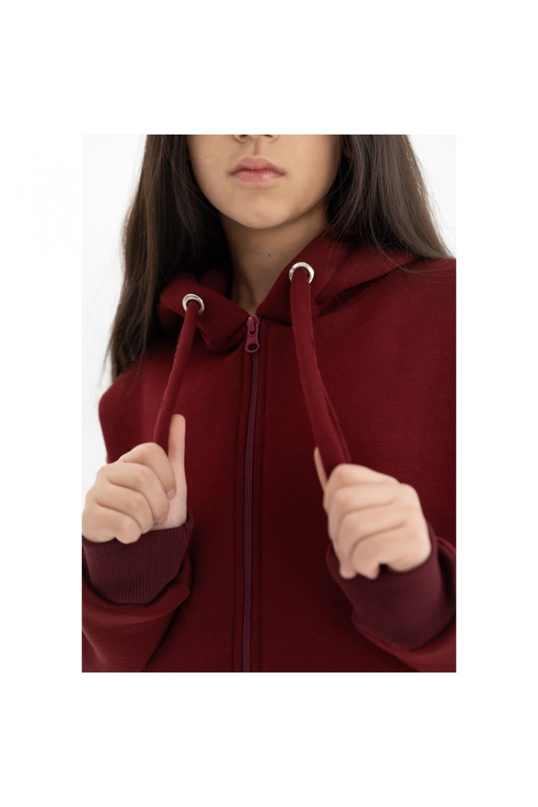 Костюм  для дівчинки бордо тринитка на флісі