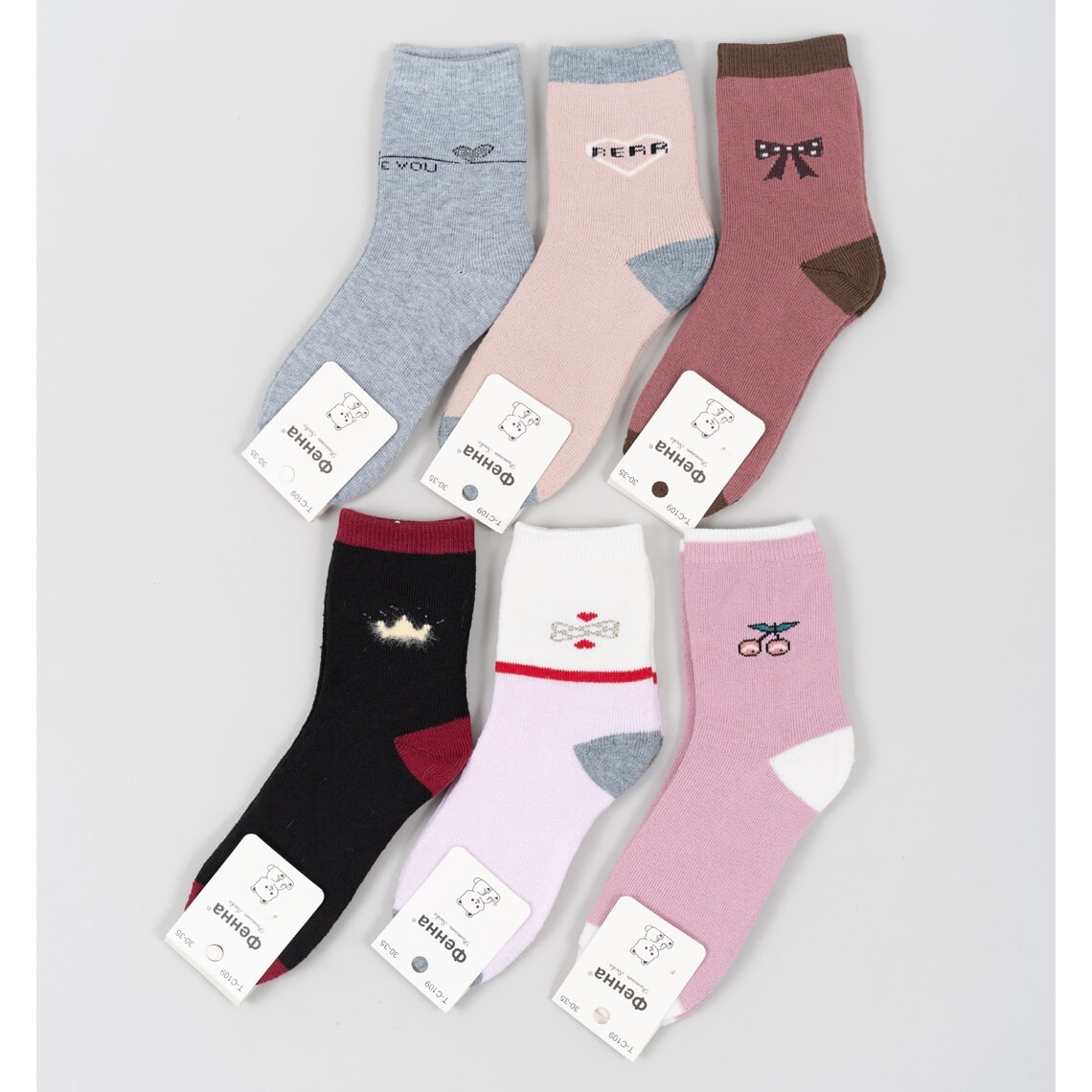 Шкарпетки для дівчинки ліловий махра