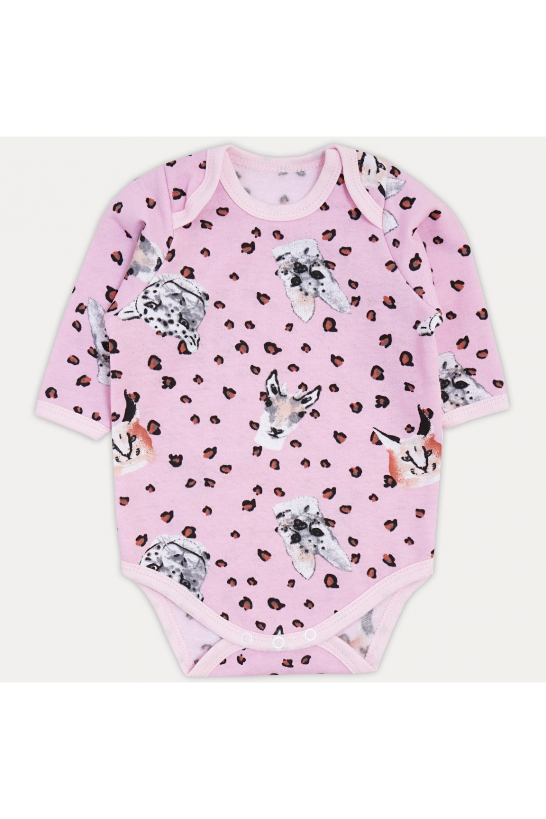 Боді для дівчинки Лео рожевий начіс (футер)