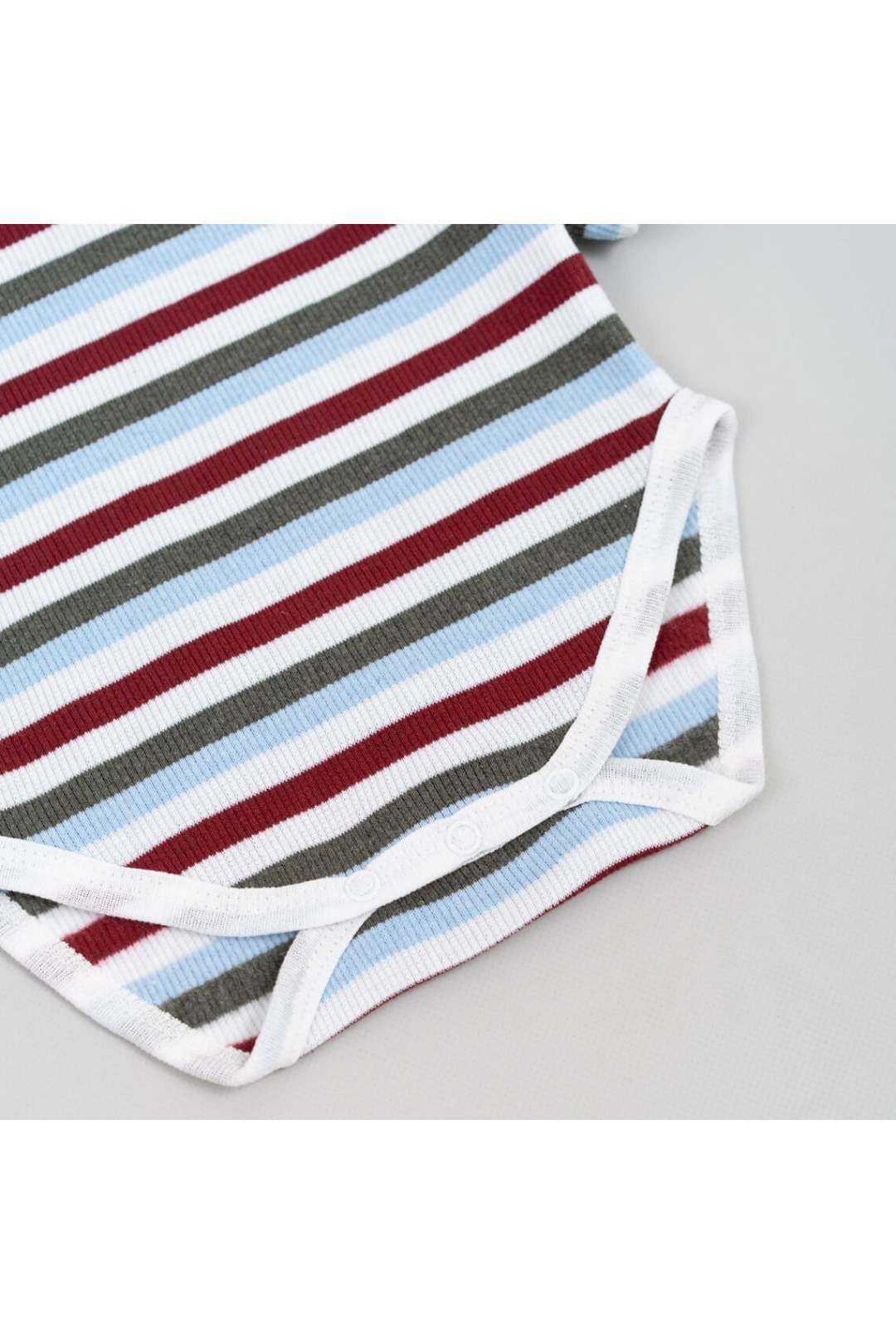 Боді теплий в полоску блакитний-бордовий рубчик з начісом