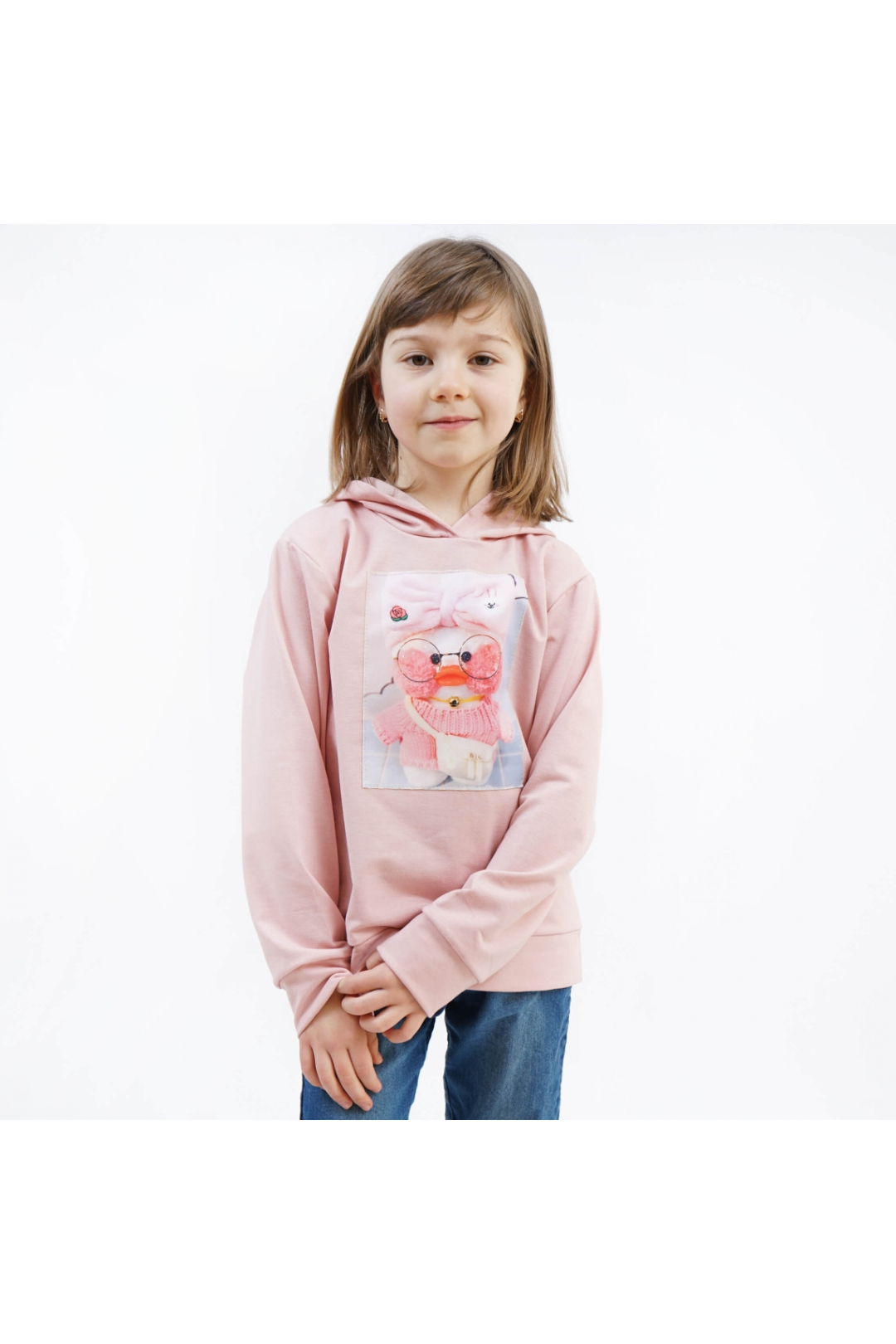 Худі для дівчинки Лалафанфан персик двонитка