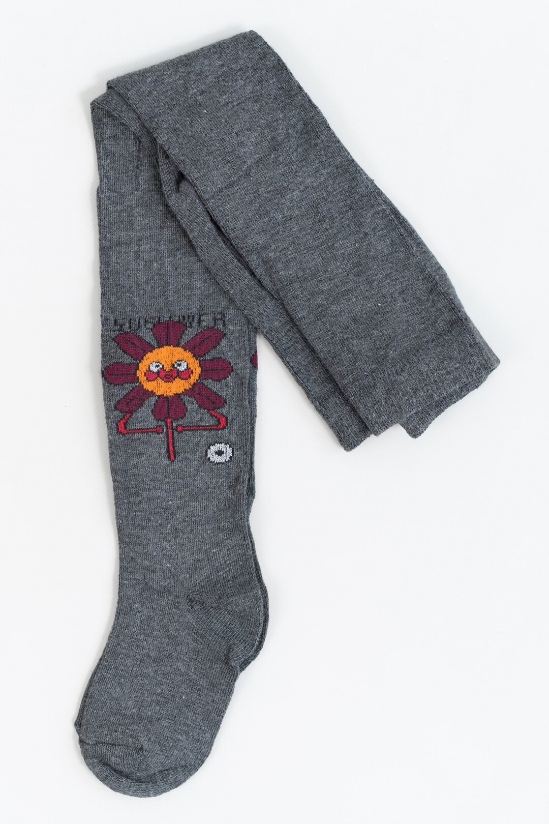 Колготки для дівчинки графіт бавовна