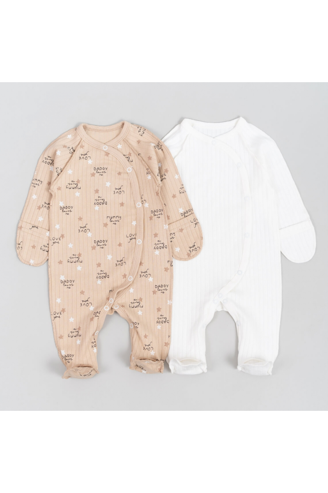 Сліп для новонароджених бежевий интерлок пенье