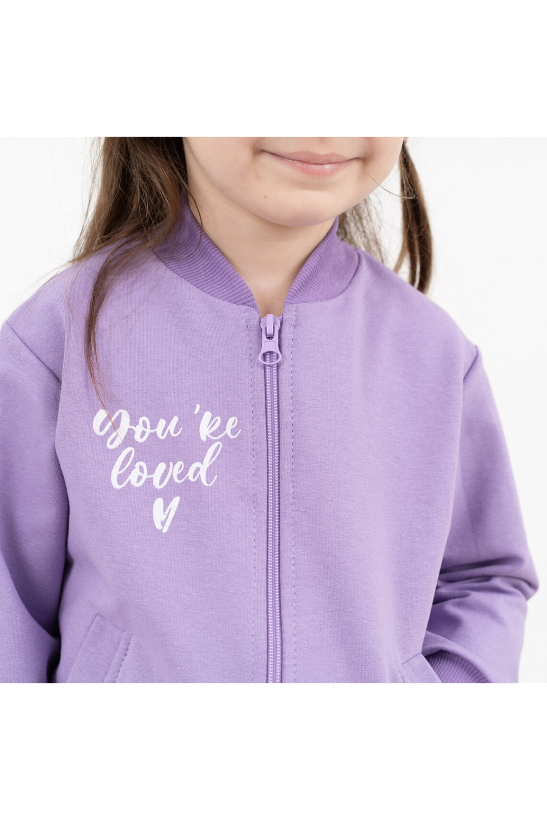 Костюм для дівчинки темно-бузковий двонитка