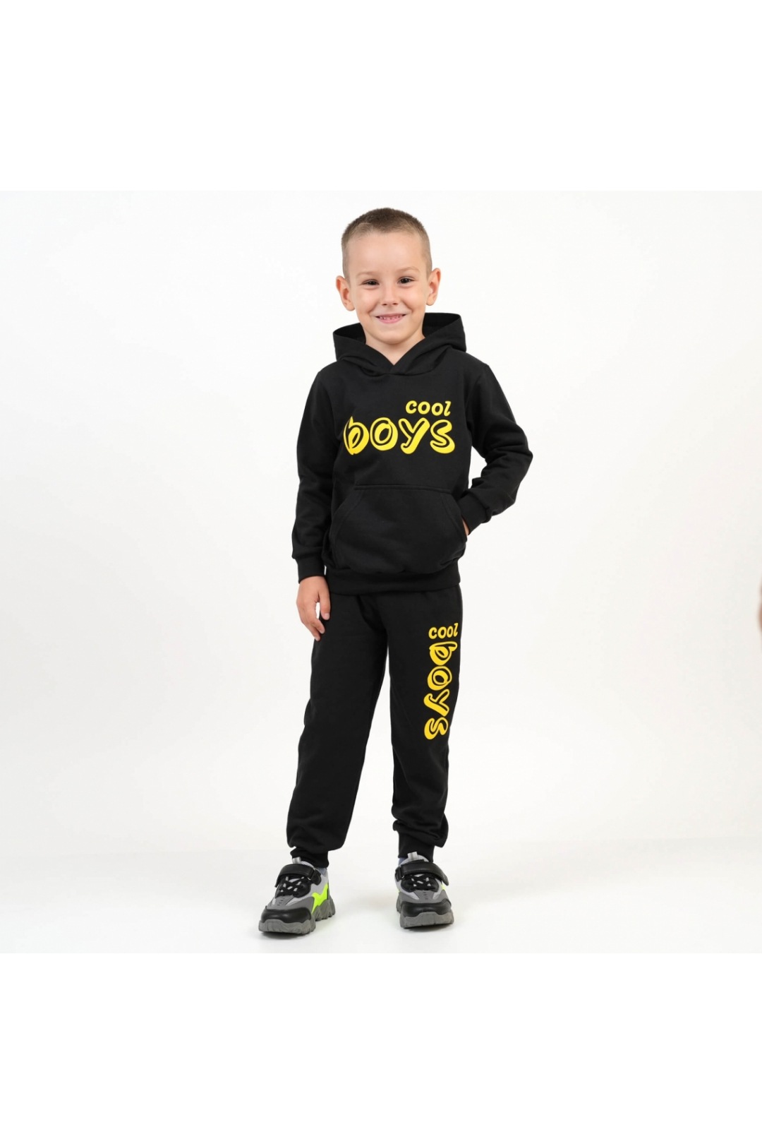 Костюм для хлопчика чорний начіс (футер)